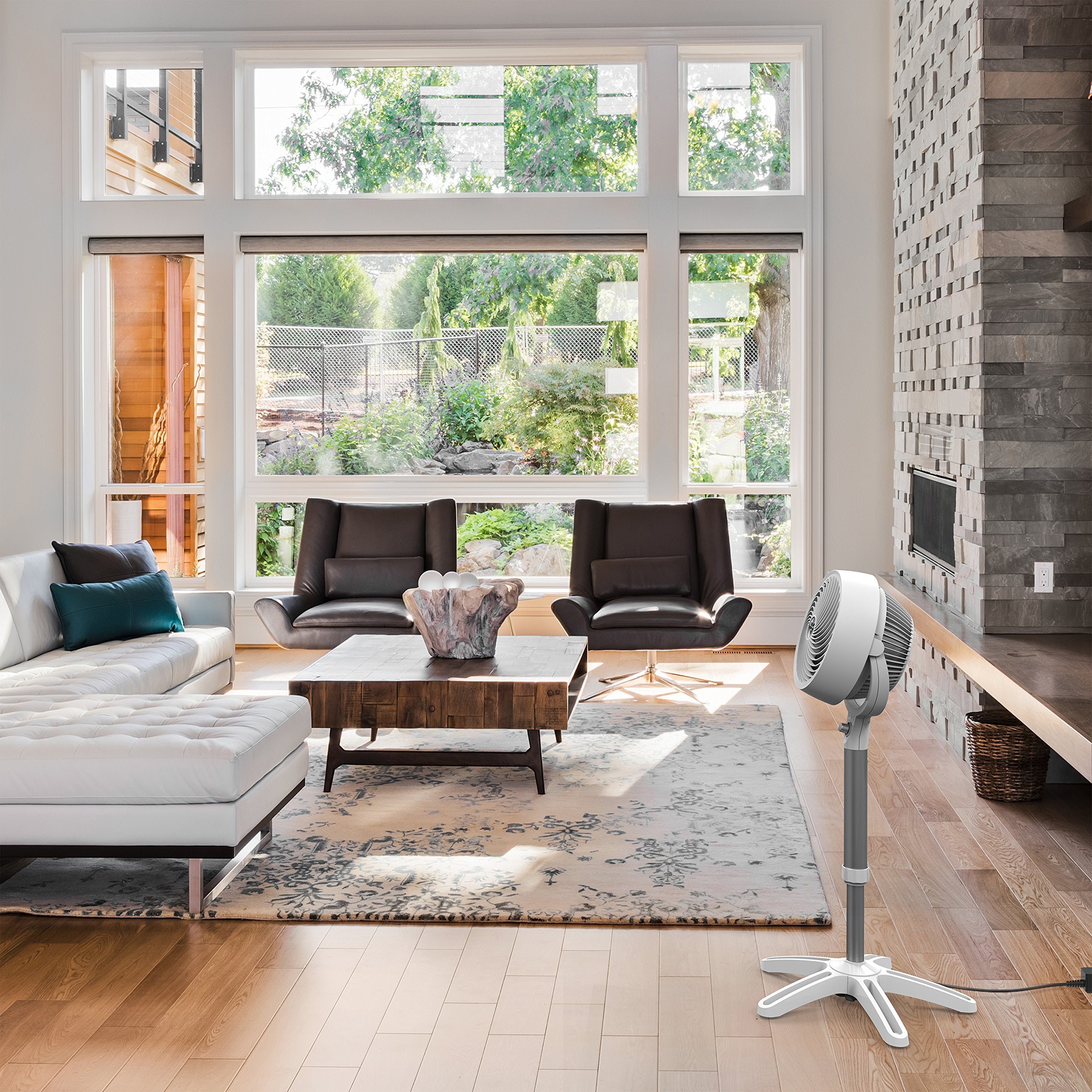 Vornado 683Dc Energy Smart Medium Pedestal Air Circulator Fan With Variable Speed Control,White