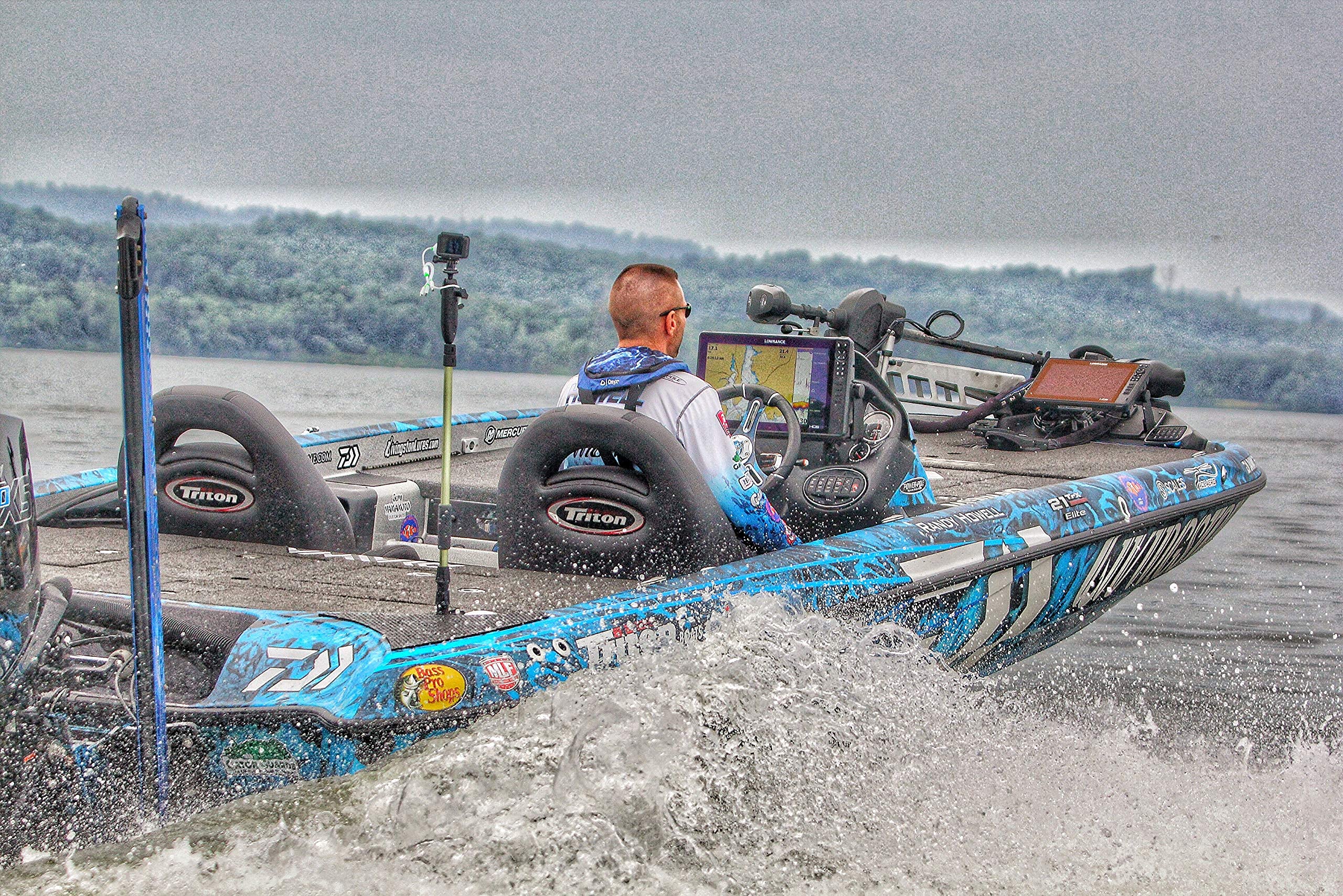 Yolotek Powerstick 53'' Superbundle Gopro Boat Mount & Constant Power Veteran Owned. Go Pro Camera Bass Boat Accessories. Gopro