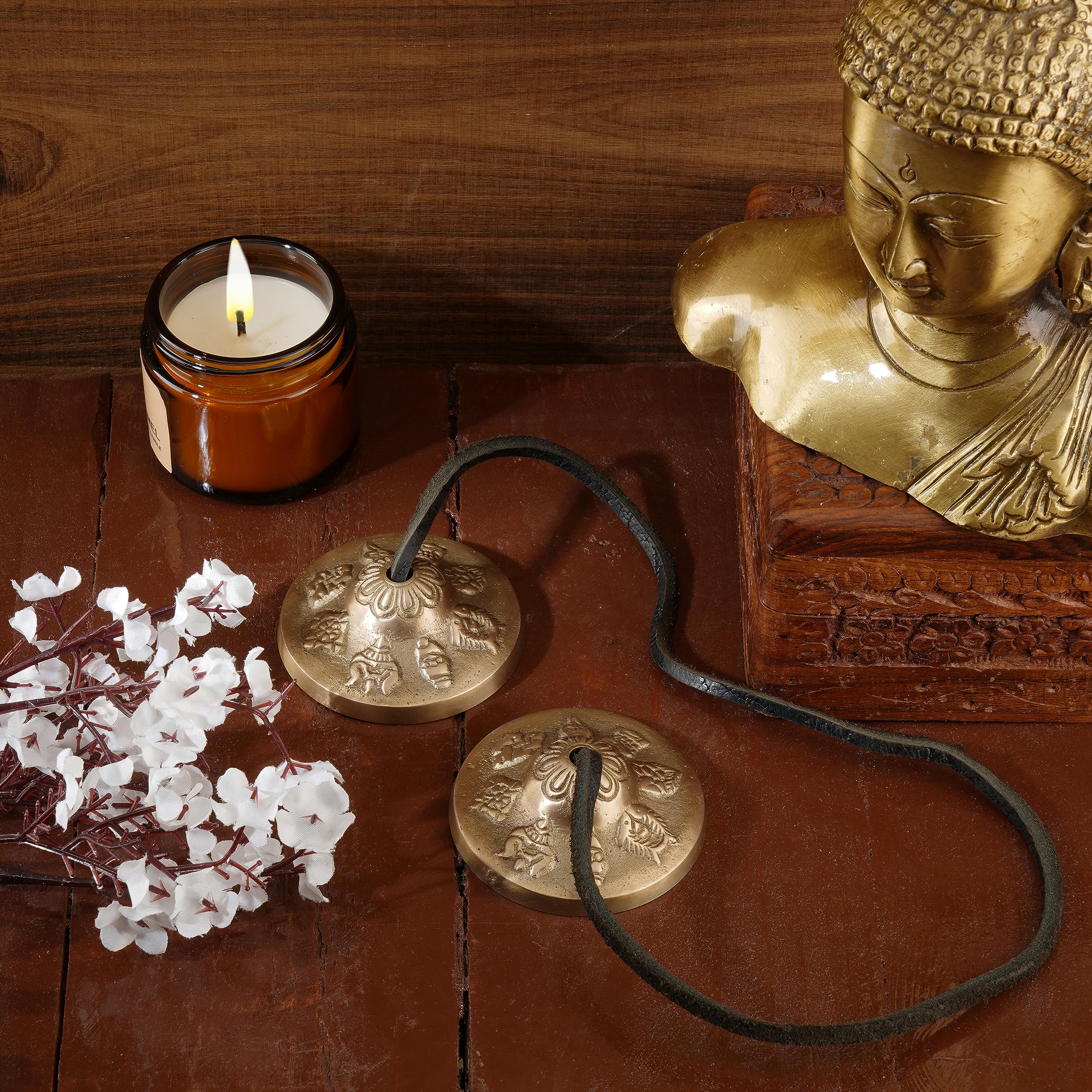 Ajuny Tibetan Tingsha Cymbals Bell Buddhist Meditation Yoga Bells Manjira Musical Instrument Spiritual Gift