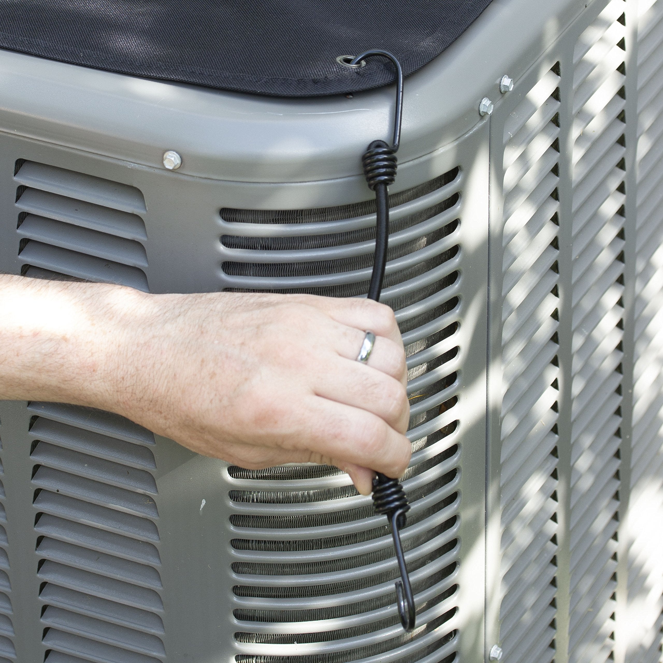 Anyweather Central Air Conditioner Outdoor Cover   Window, Wall, Outside Ac Unit Top Covers, Black