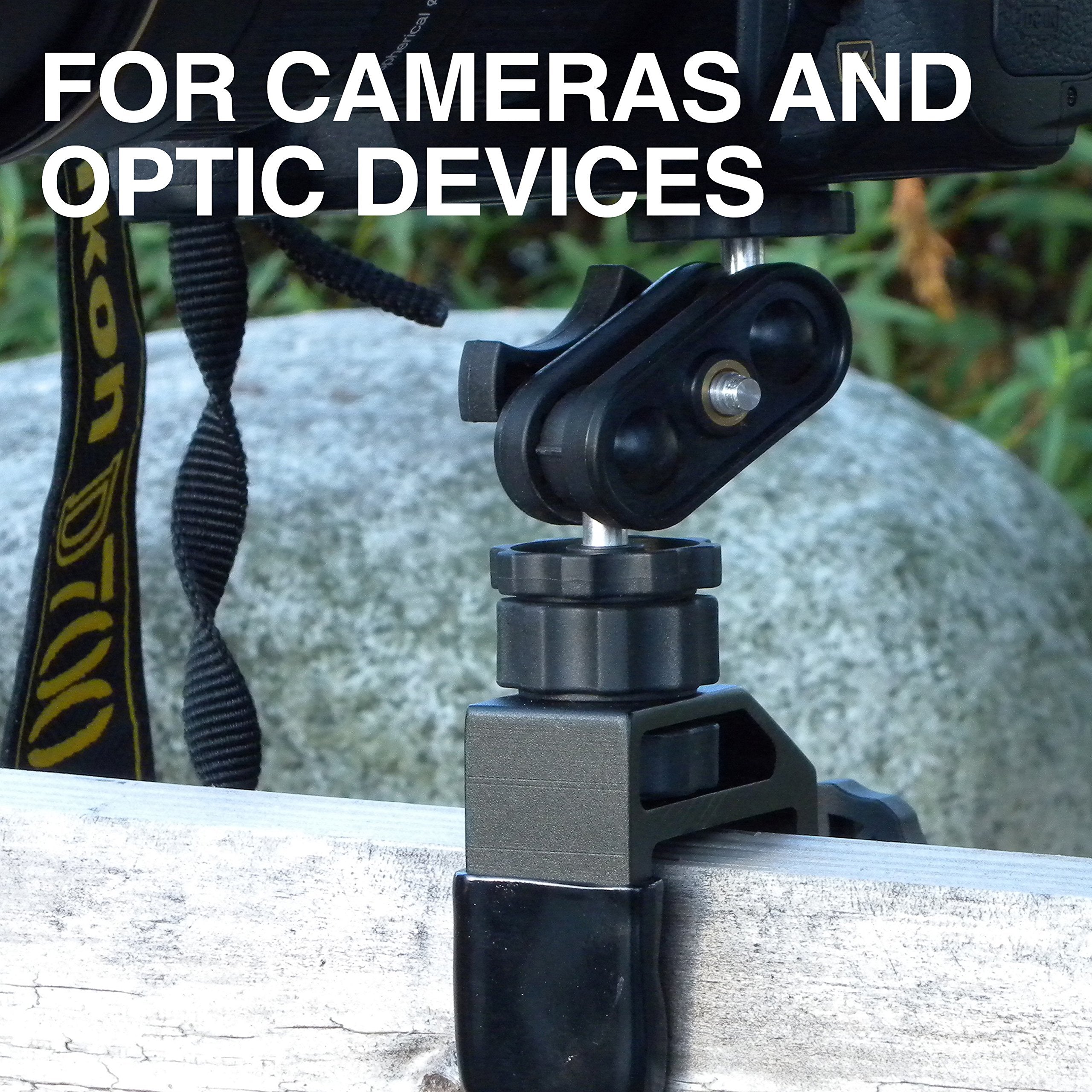 Pedco Ultraclamp Assembly 360 Swivel Camera Mount Accessory For Cameras, Scopes And Binoculars (1.5 Inch W/Swivel), Black (P Uca