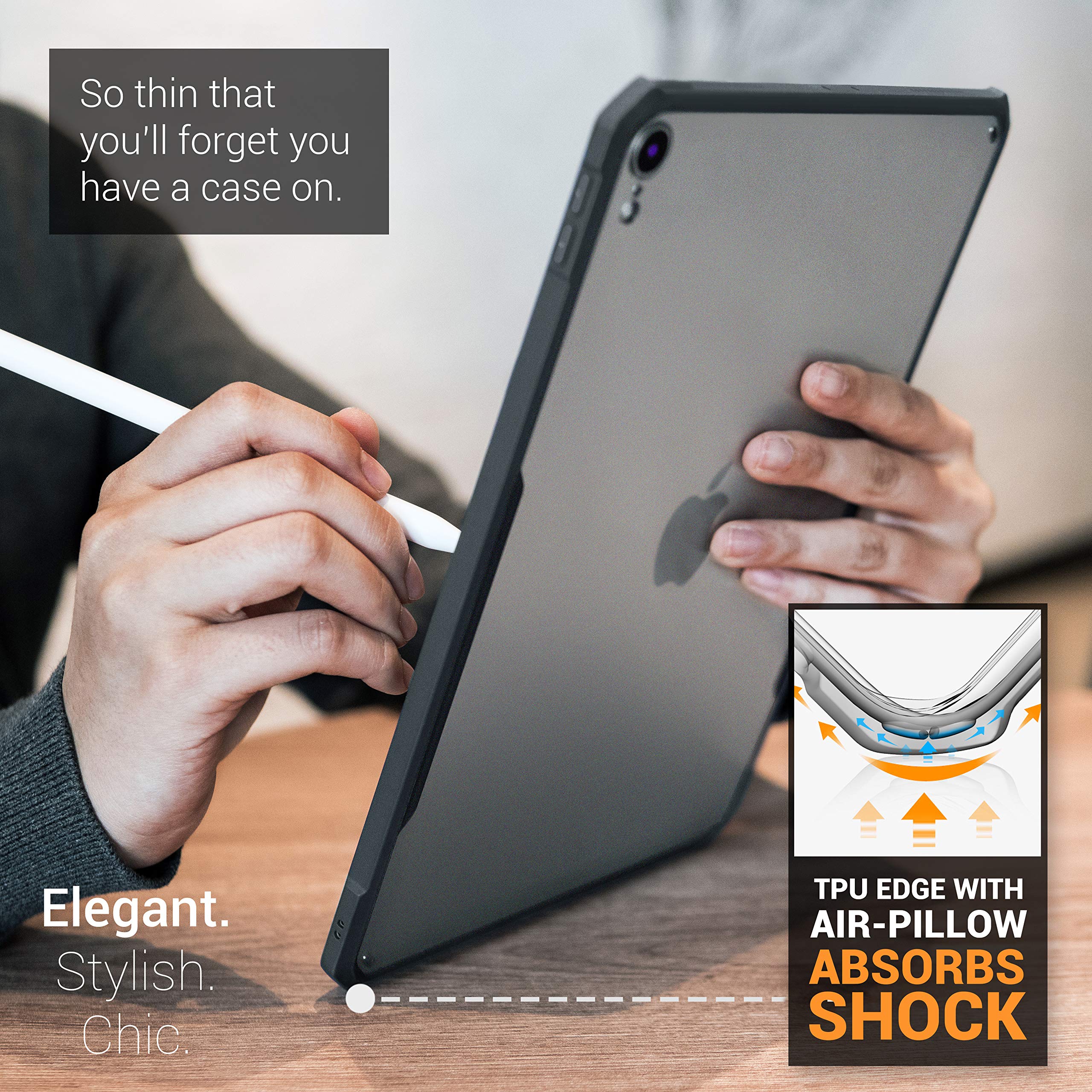 Tineeowl Ipad Air 11 Inch Case (2024) M2, 5/4 Case 10.9 Inch (2022/2020), Ultra Thin, Matte Clear Case, Supports Apple Pencil Ch