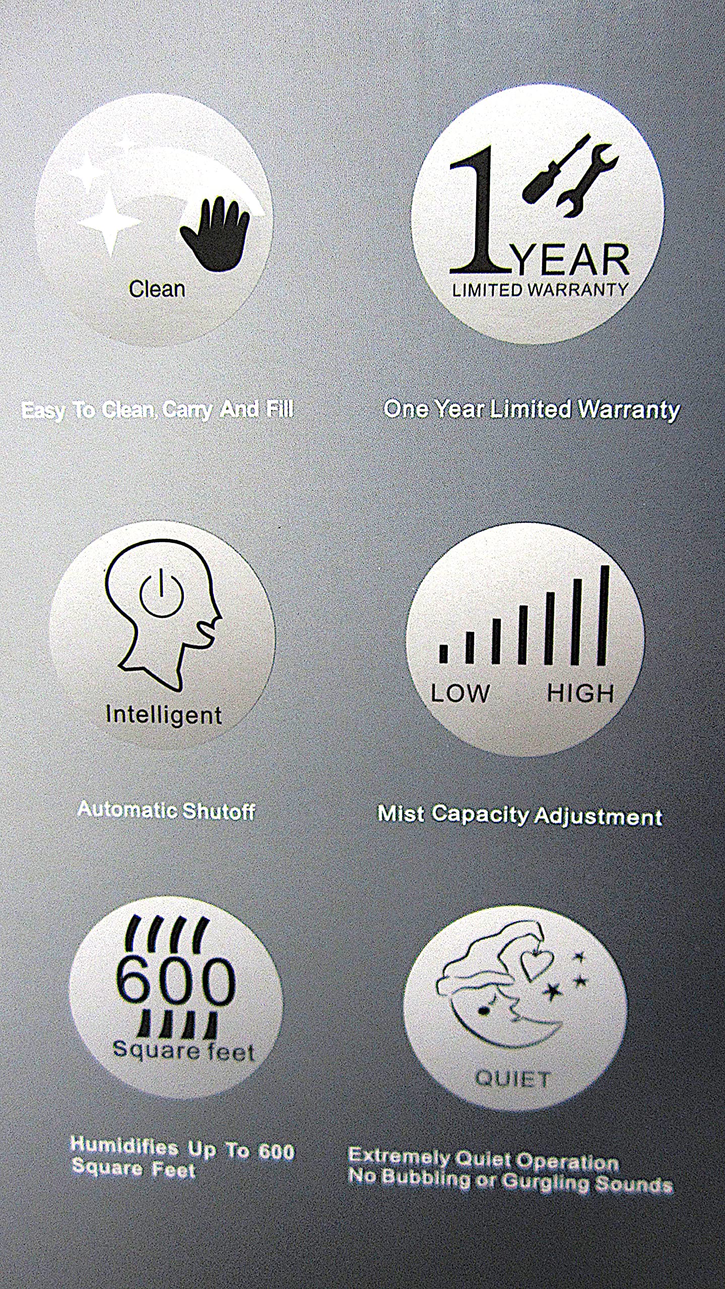 Optimus U 31001 1.5 Gallon Cool Mist Ultrasonic Humidifier, 1 Pack, White