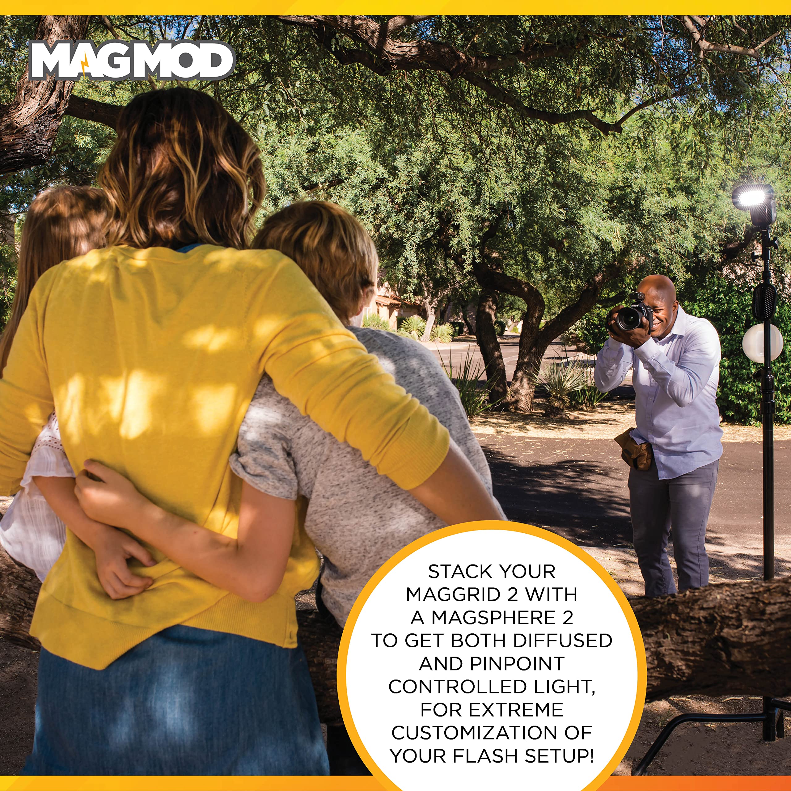 Maggrid 2 Light Modifier By Magmod | Photography Lighting Flash Modifier | Magnetic Light Modifier Attachment | New And Improved