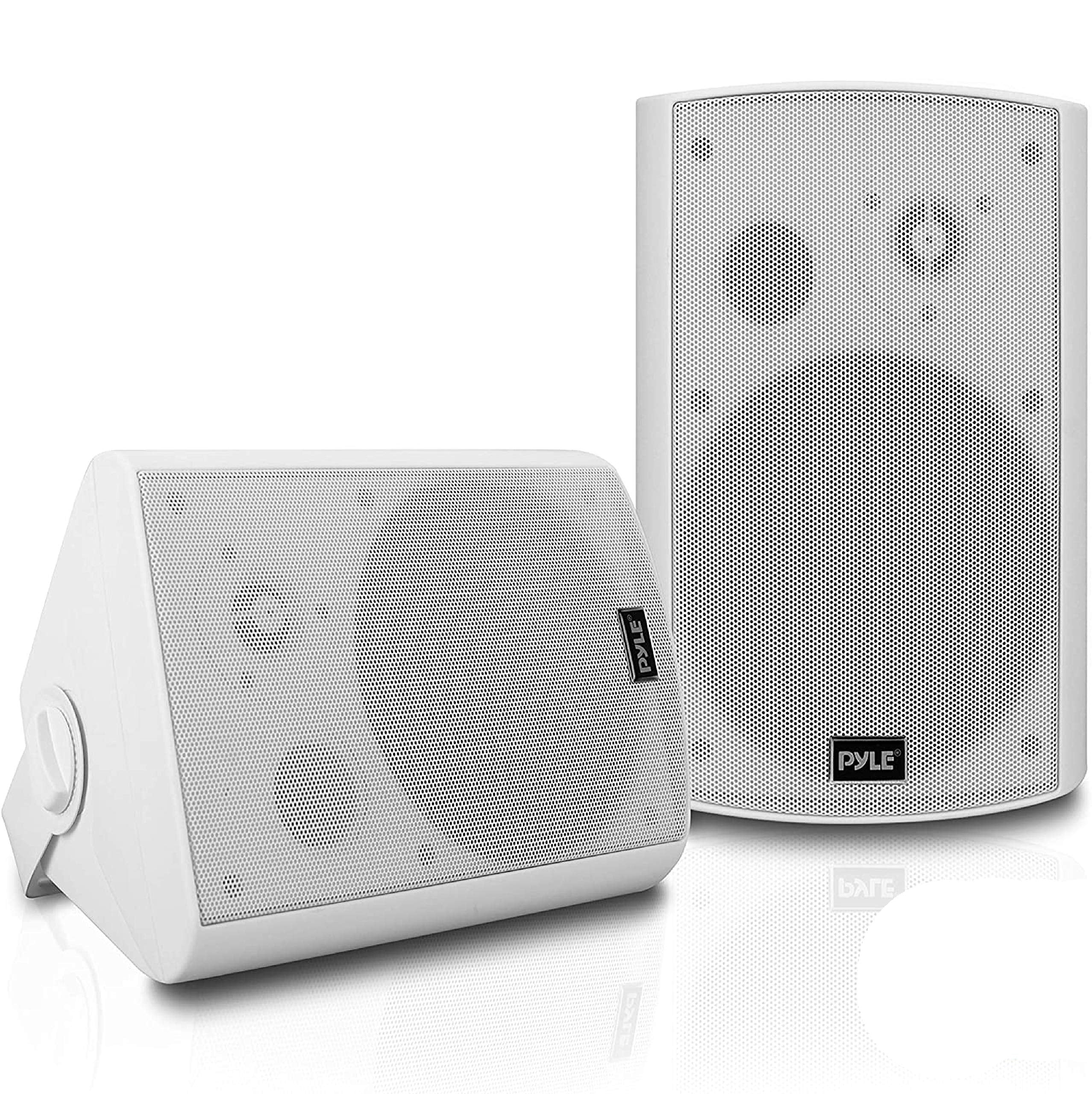 Pyle Outdoor Wall Mount Patio Stereo Speaker Waterproof Bluetooth Wireless&No Amplifier Needed Portable Electric Theater Sound S