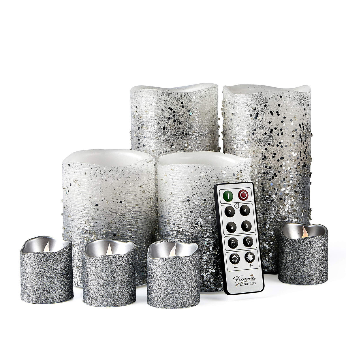 Furora Lighting Led Flameless Candles With Remote - Battery-Operated Flameless Candles Bulk Set Of 8 Fake Candles - Small Flamel