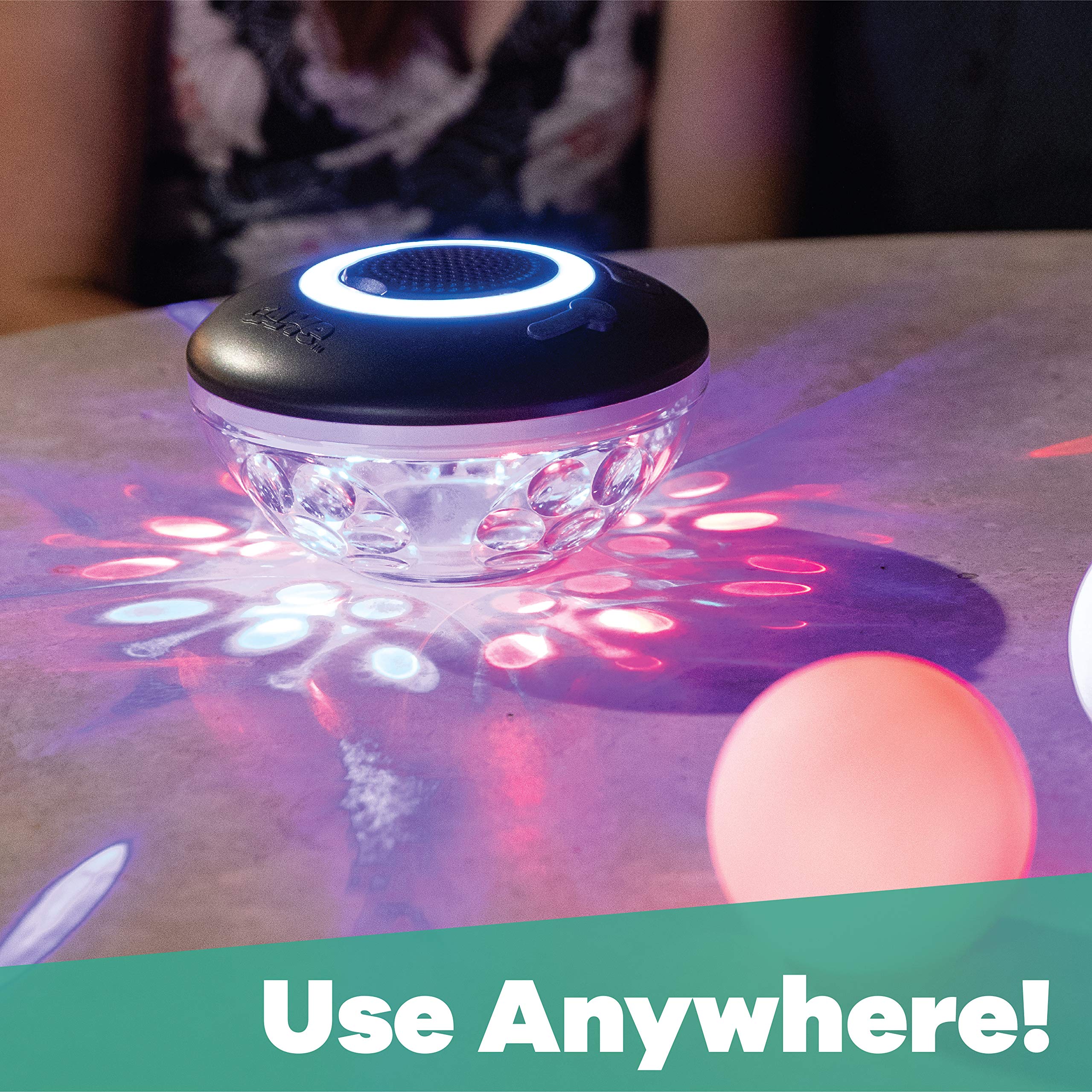 Game 4312 New Underwater Show Bluetooth Wireless Pool Speaker (Waterproof) With Disco Lights, White