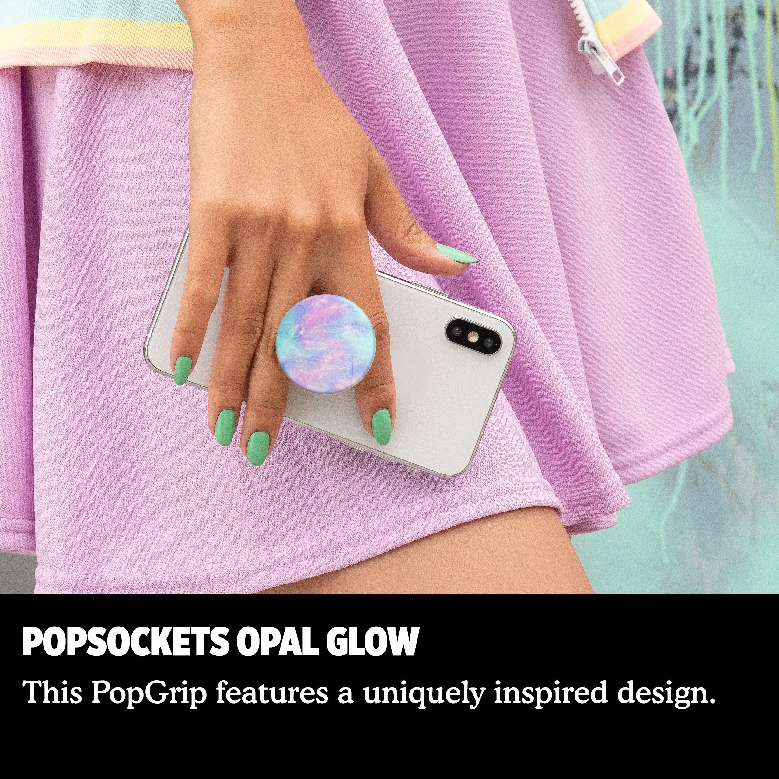 Popsockets Phone Grip With Expanding Kickstand, Marble Popgrip   Opal Glow