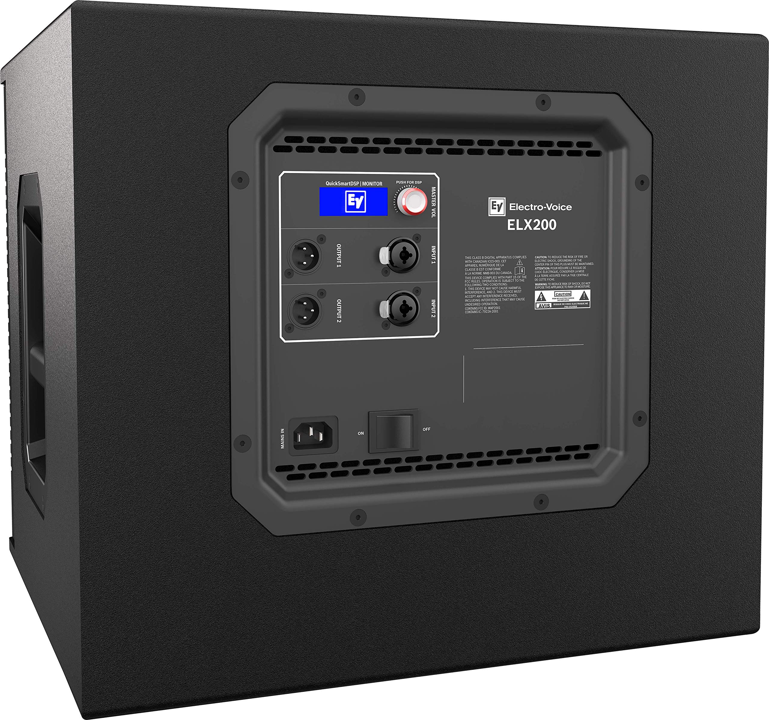 Electro Voice Elx200 12Sp 12'' 1200W Powered Subwoofer, Black
