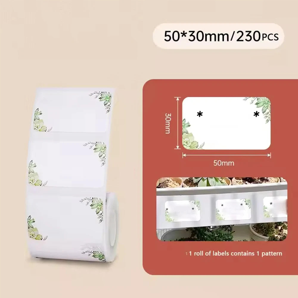 Niimbot 1Roll B1 White Sticker Waterproof Paper Adhesive Label White Anti-Oil For B1 B21 Mini Portable Thermal Printer Tape