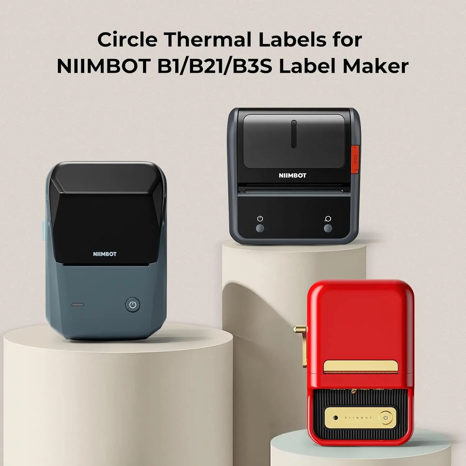 Niimbot 1Roll B1 White Sticker Waterproof Paper Adhesive Label White Anti-Oil For B1 B21 Mini Portable Thermal Printer Tape