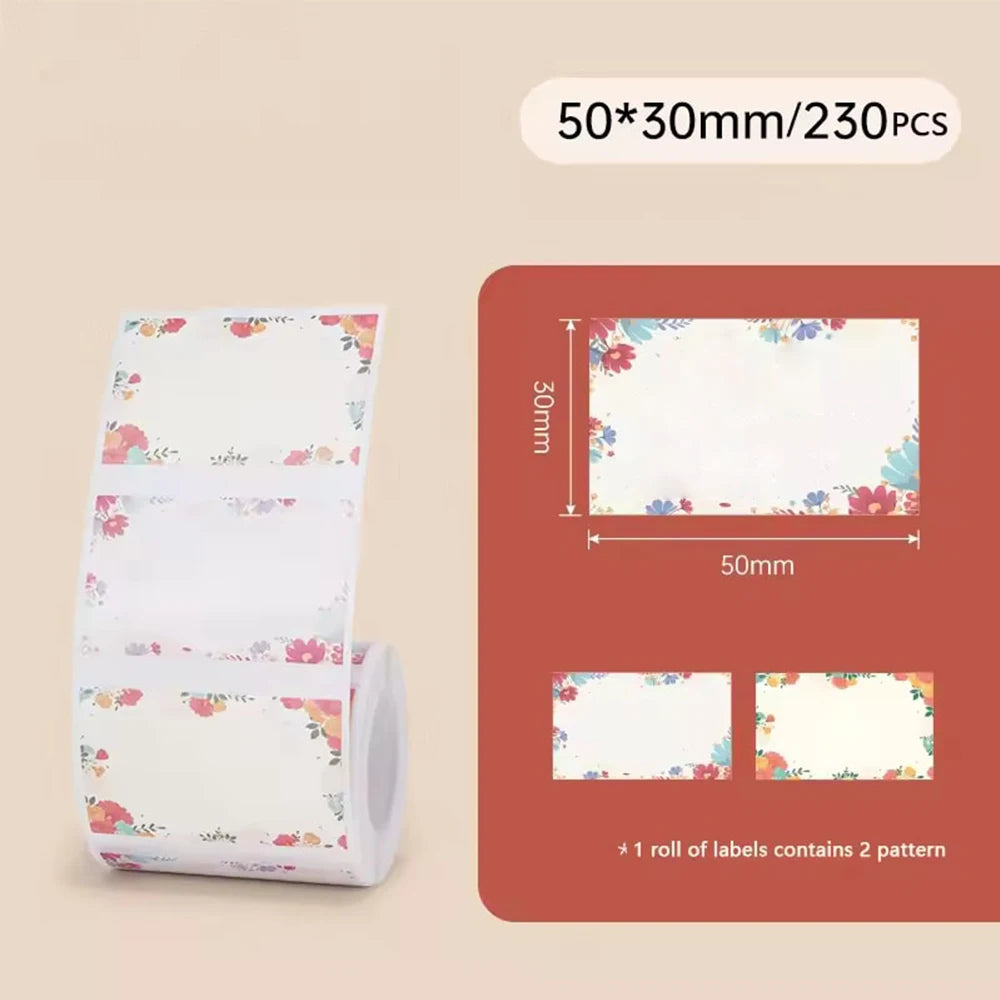 Niimbot 1Roll B1 White Sticker Waterproof Paper Adhesive Label White Anti-Oil For B1 B21 Mini Portable Thermal Printer Tape