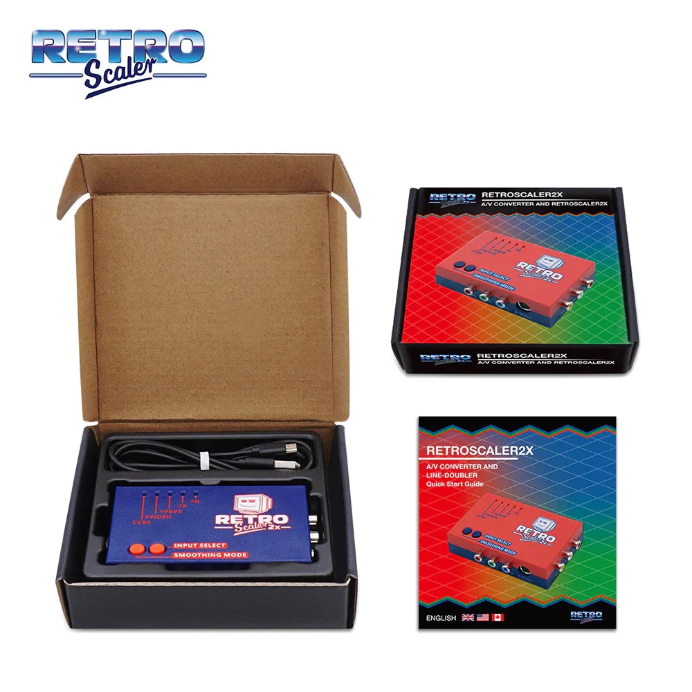 RetroScaler2x Composite SV YPBPR to HDMI Upscaler Video Audio Converter For PS2 N64 NGC Dreamcast Saturn MD1 MD2 Game Consoles