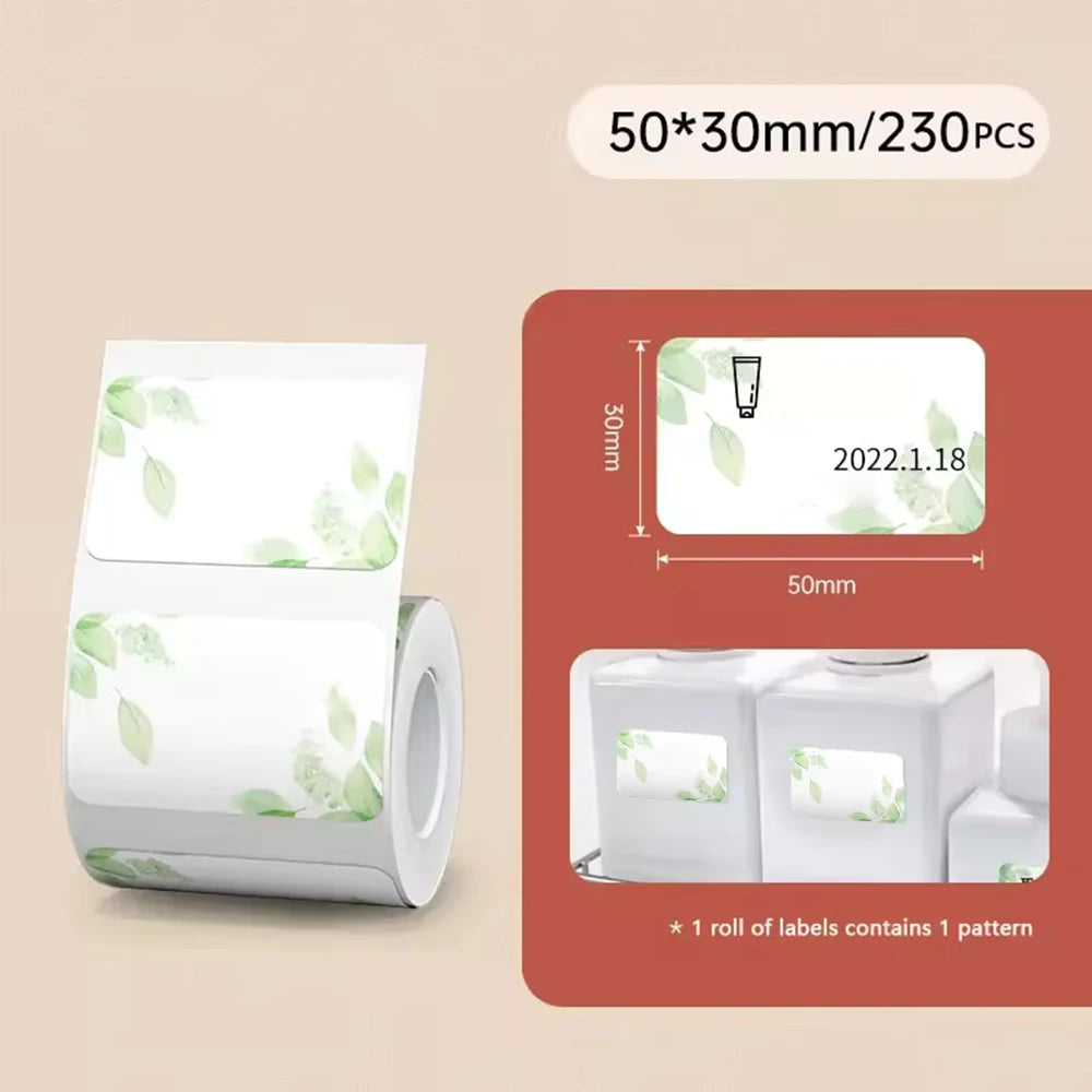 Niimbot 1Roll B1 White Sticker Waterproof Paper Adhesive Label White Anti-Oil For B1 B21 Mini Portable Thermal Printer Tape