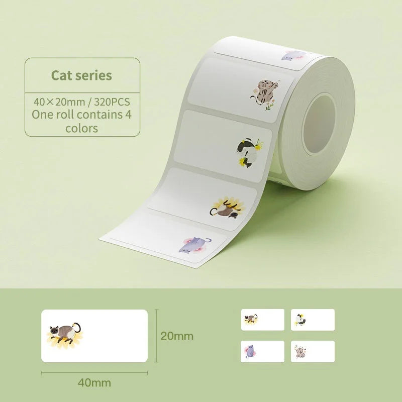 Niimbot 1Roll B1 White Sticker Waterproof Paper Adhesive Label White Anti-Oil For B1 B21 Mini Portable Thermal Printer Tape