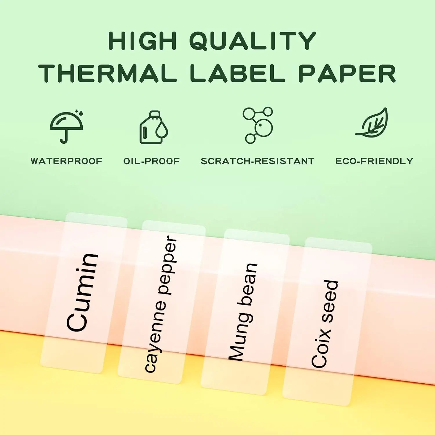 Marklife Transparent Thermal Label Tape for Bluetooth Label Printer 12*40mm Selfadhesive Wateroof for Home/Storage/Office/School