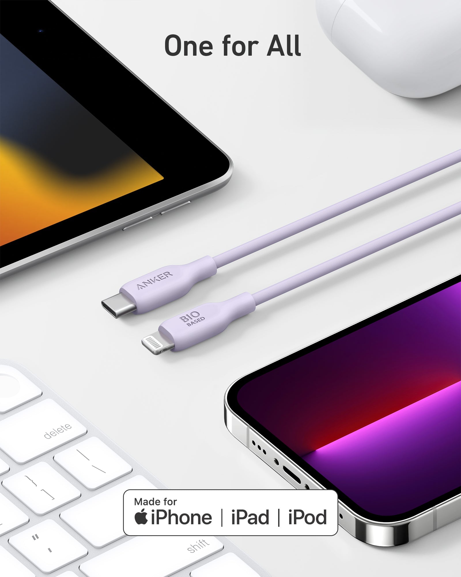 Anker <b>541</b> USB-C to Lightning Cable (Bio-Based)