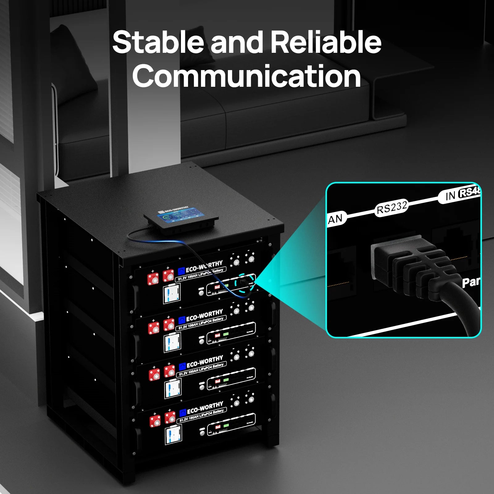 ECO-WORTHY ESM100 Battery Monitor for Cubix Series and Wall-Mount Batteries