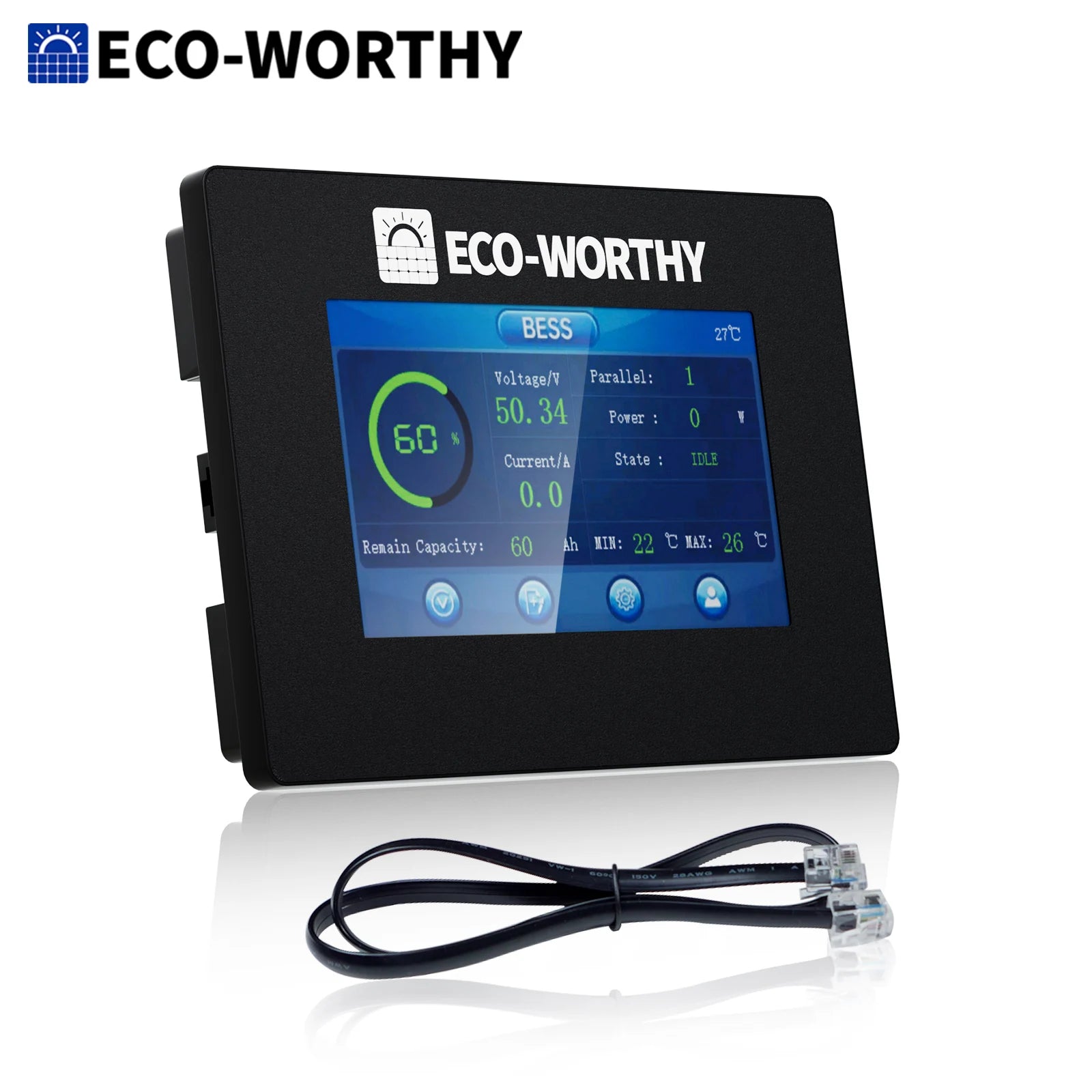 ECO-WORTHY ESM100 Battery Monitor for Cubix Series and Wall-Mount Batteries