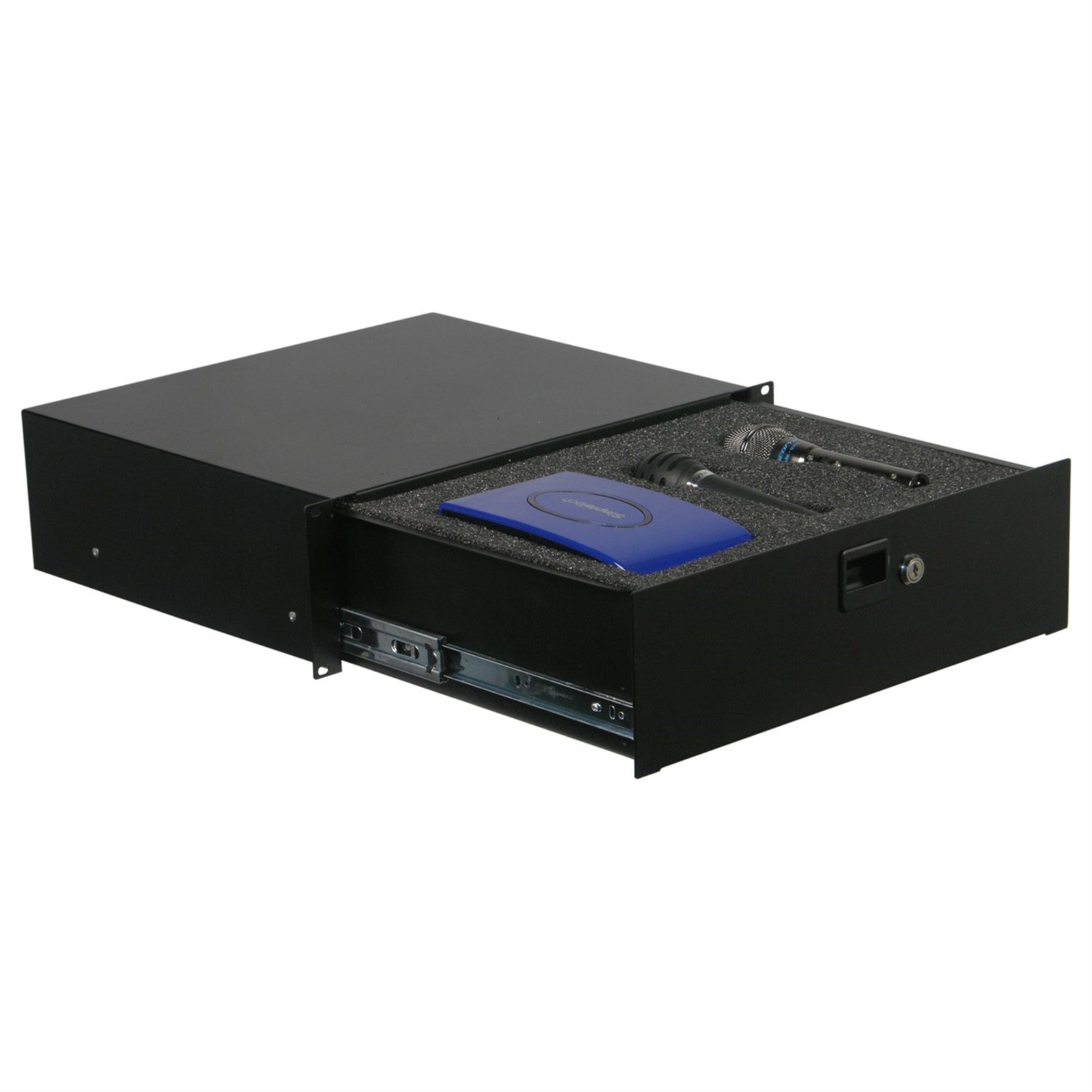 3 SPACE LOCKING DRAWER WITH DICED FOAM INTERIOR
