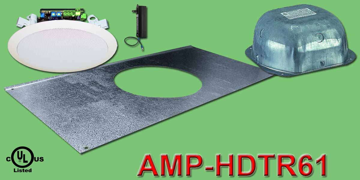 Three Source, Integratable, 6 inch Amplified, In Ceiling Speakers with Transformer (One Speaker Package)