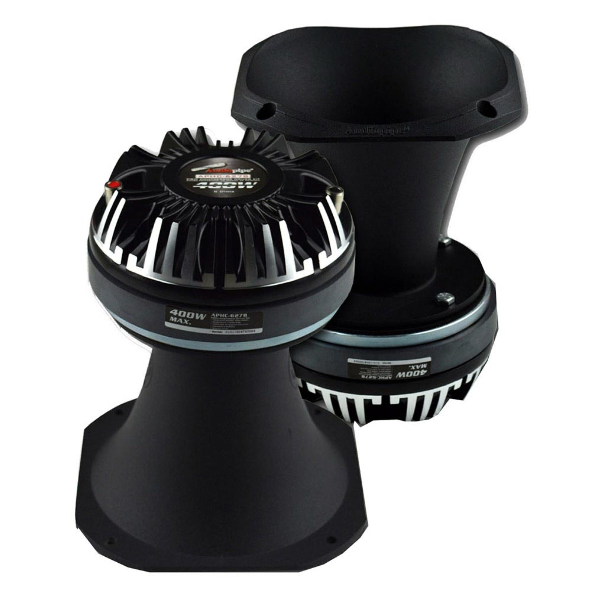 Audiopipe 6.2'' Inch Compression Driver With Aluminum Horn 400W Each