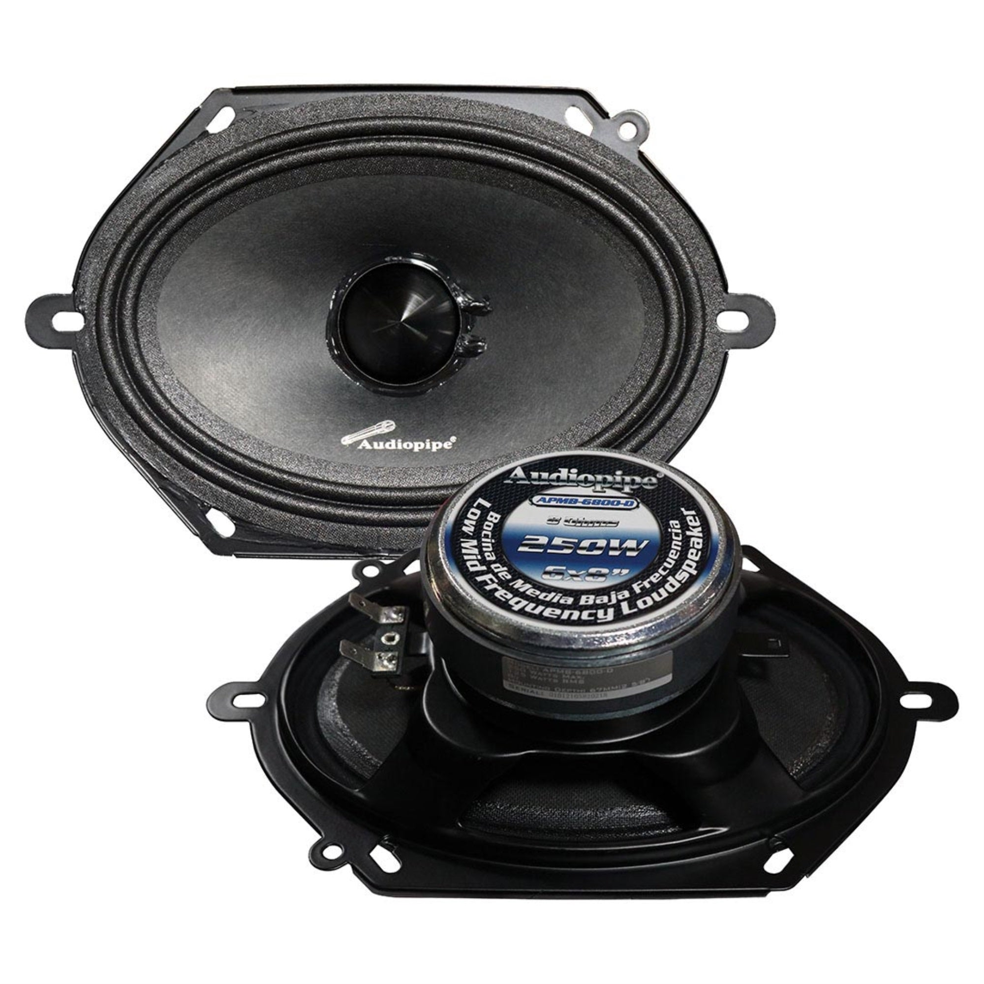 Audiopipe 6X8 Low Mid Frequency Speaker 125W Rms/250W Max 8 Ohm