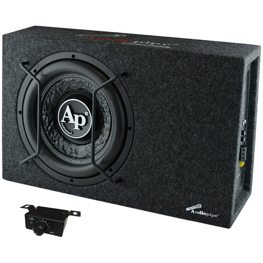 Audiopipe Single 12 Amplified Subwoofer Sealed Bass Enclosure 800W Max