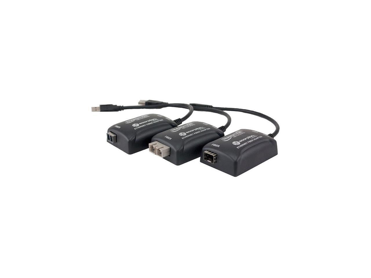 Transition Networks USB 3.0 to Gigabit Ethernet Fiber Adapter 1000Base-SX TN-USB3-SX-01(LC)