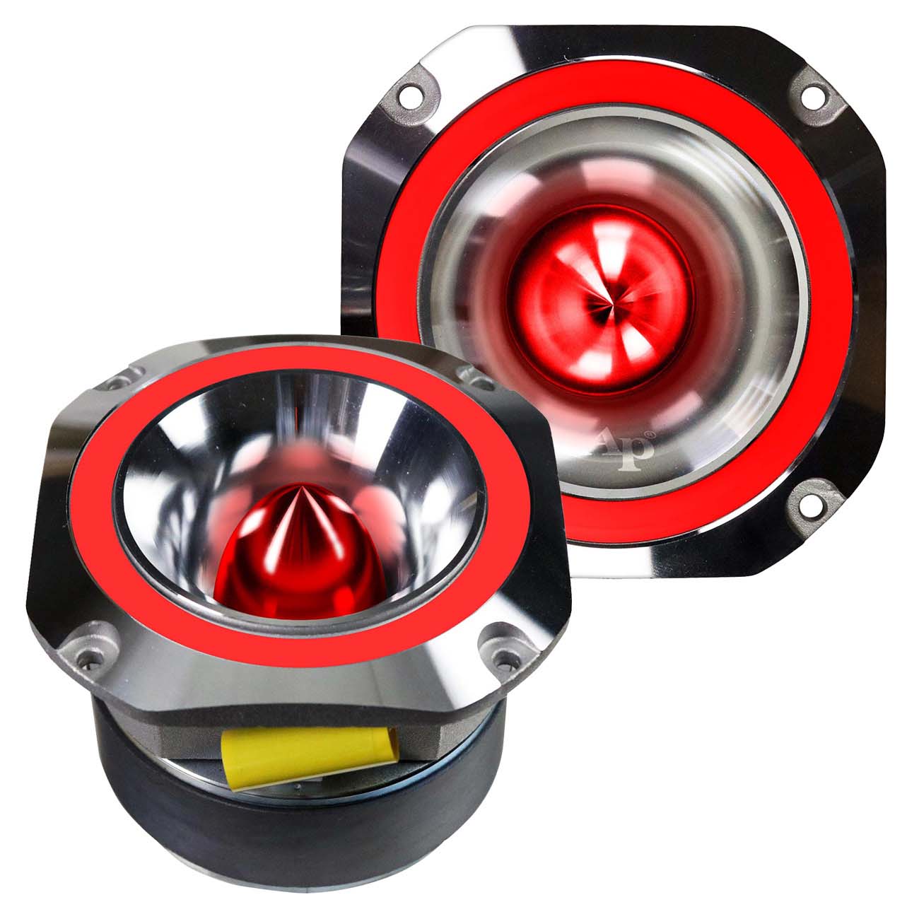 Audiopipe 4 Aluminum Super Tweeter (Red) 400W Max (Sold Individually)