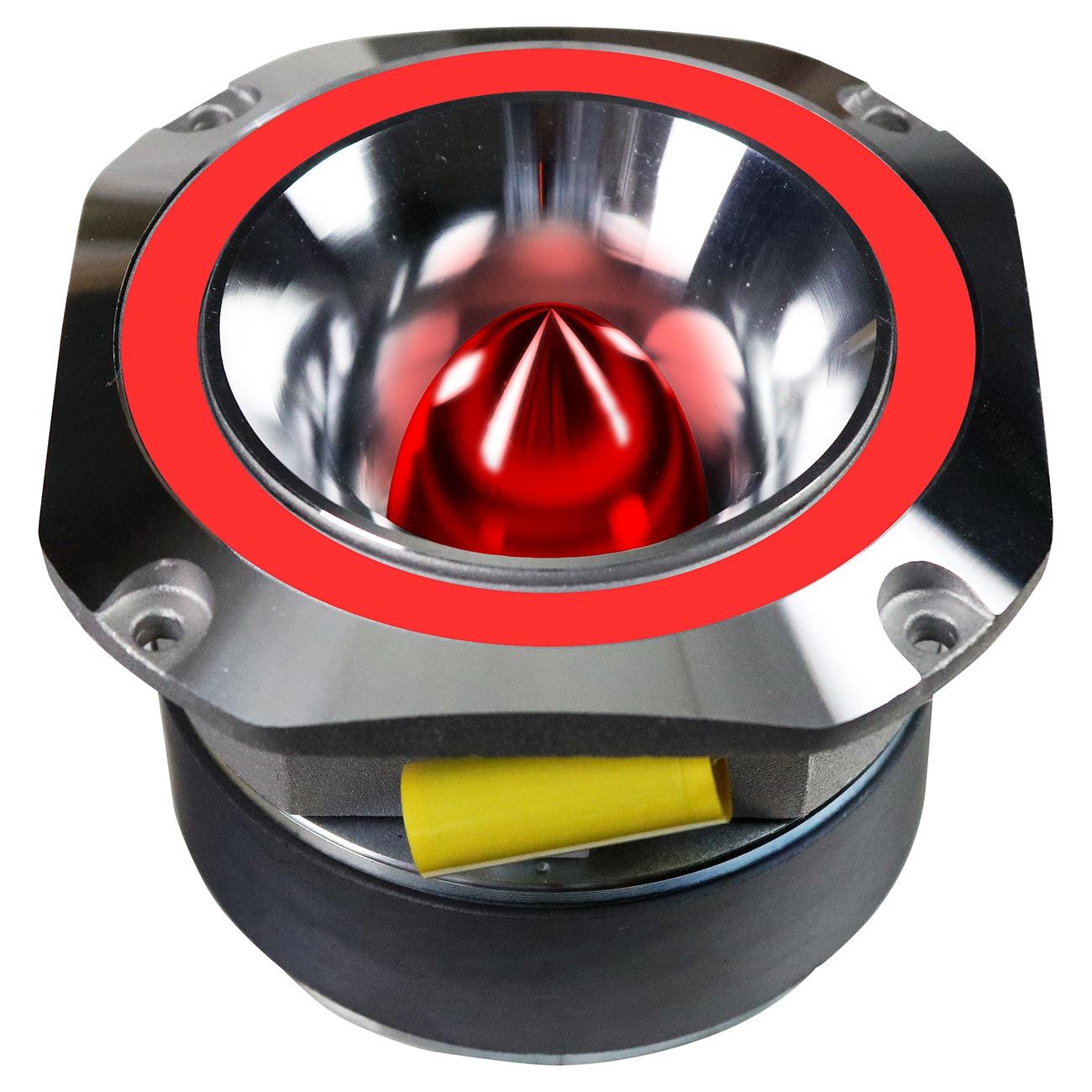 Audiopipe 4 Aluminum Super Tweeter (Red) 400W Max (Sold Individually)