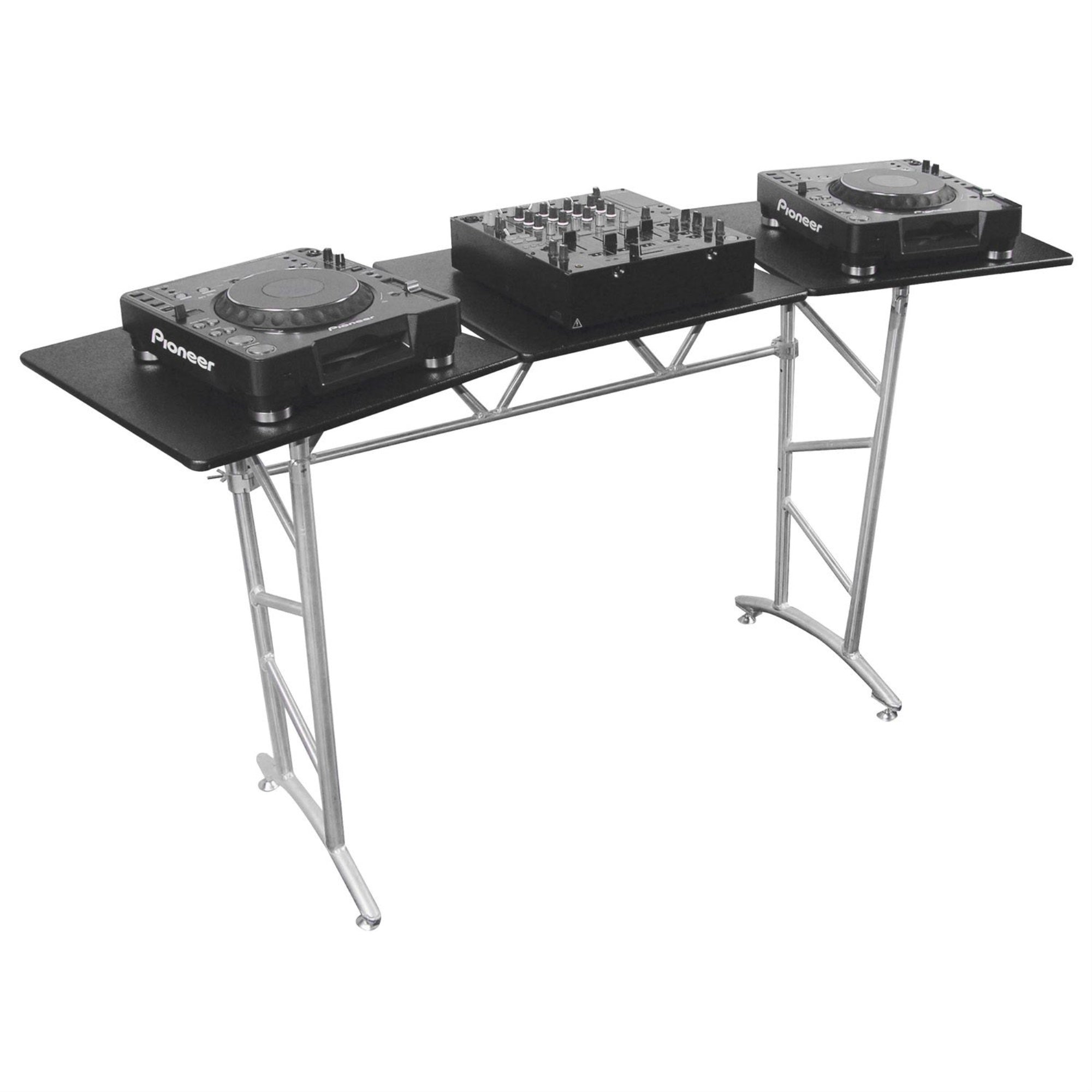 HEAVYDUTY AND STYLISH ALUMINUM TRUSS TABLE.  GREAT FOR DJ SETUPS.  (FOLDING VERSION).