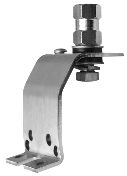 ACCESSORIES UNLIMITED  TALL STAINLESS STEEL FENDER OR UNDERHOOD ANTENNA BRACKET FOR DEEP GROOVE MOUNTING IN FULL SIZE VEHICLES
