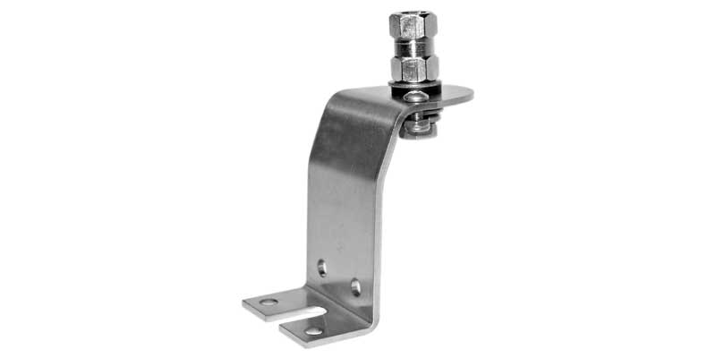 ACCESSORIES UNLIMITED  STAINLESS STEEL LEFT SIDE FENDER MOUNT WITH 3/8 inch X 24 inch LUG STUD FOR 1999  2007 FORD F250 AND 350 SUPER 