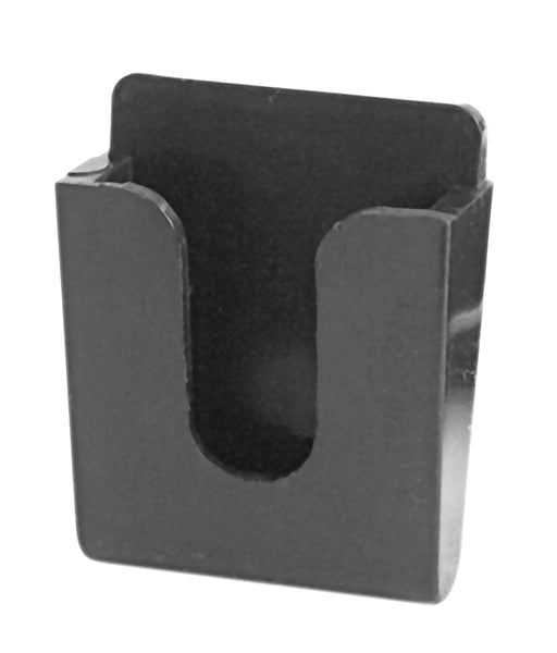 ACCESSORIES UNLIMITED  BLACK PLASTIC MICROPHONE CLIP WITH ADHESIVE TAPE. INSTALL WITH TAPE SUPPLIED OR MOUNT WITH SCREW