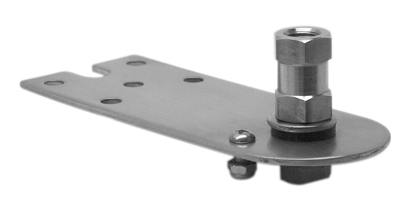 ACCESSORIES UNLIMITED  51/2 inch LONG STAINLESS STEEL FLAT ANTENNA MOUNT WITH 3/8 inchX24 inch LUG STUD