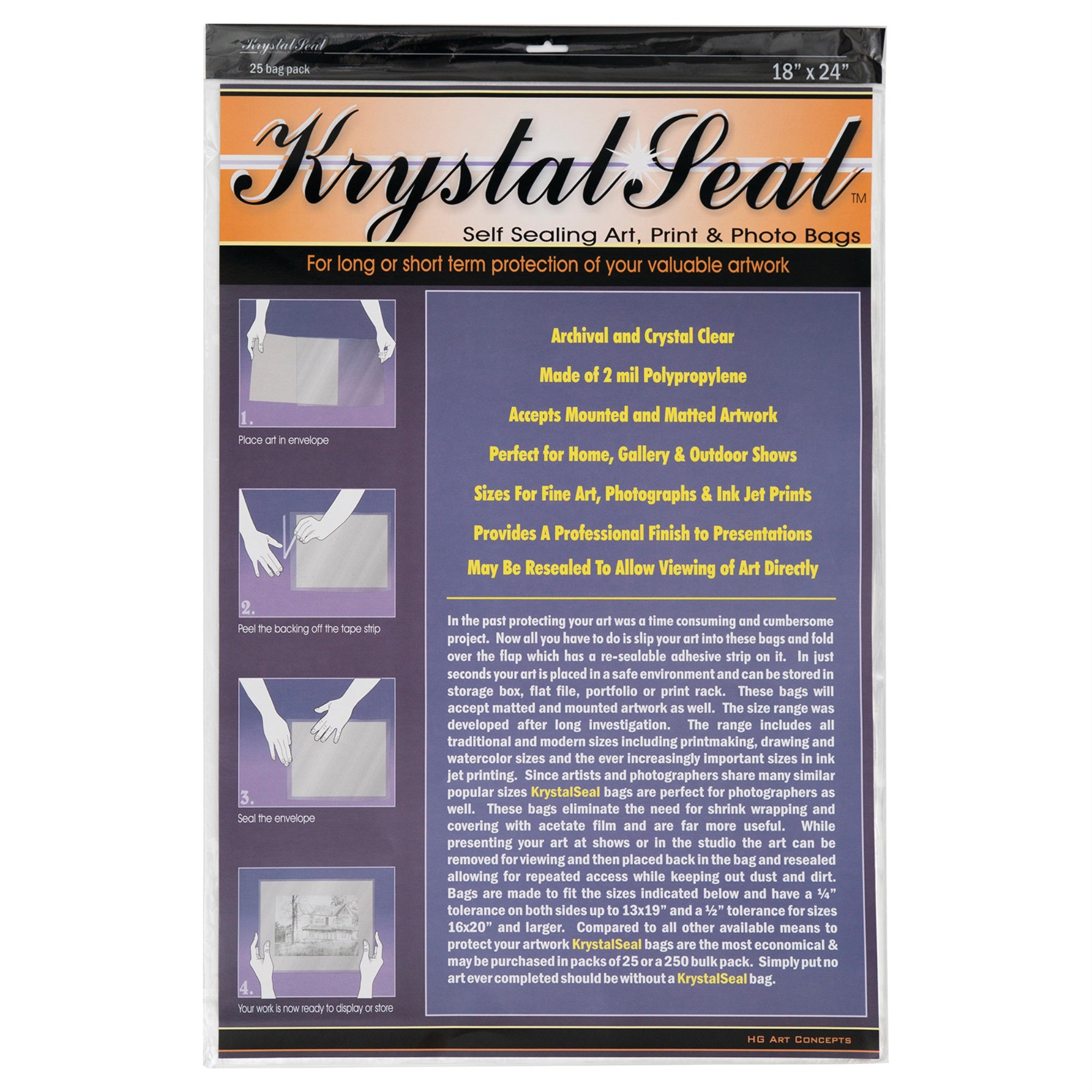 Armadillo Krystal Seal Bags, 18 x 24