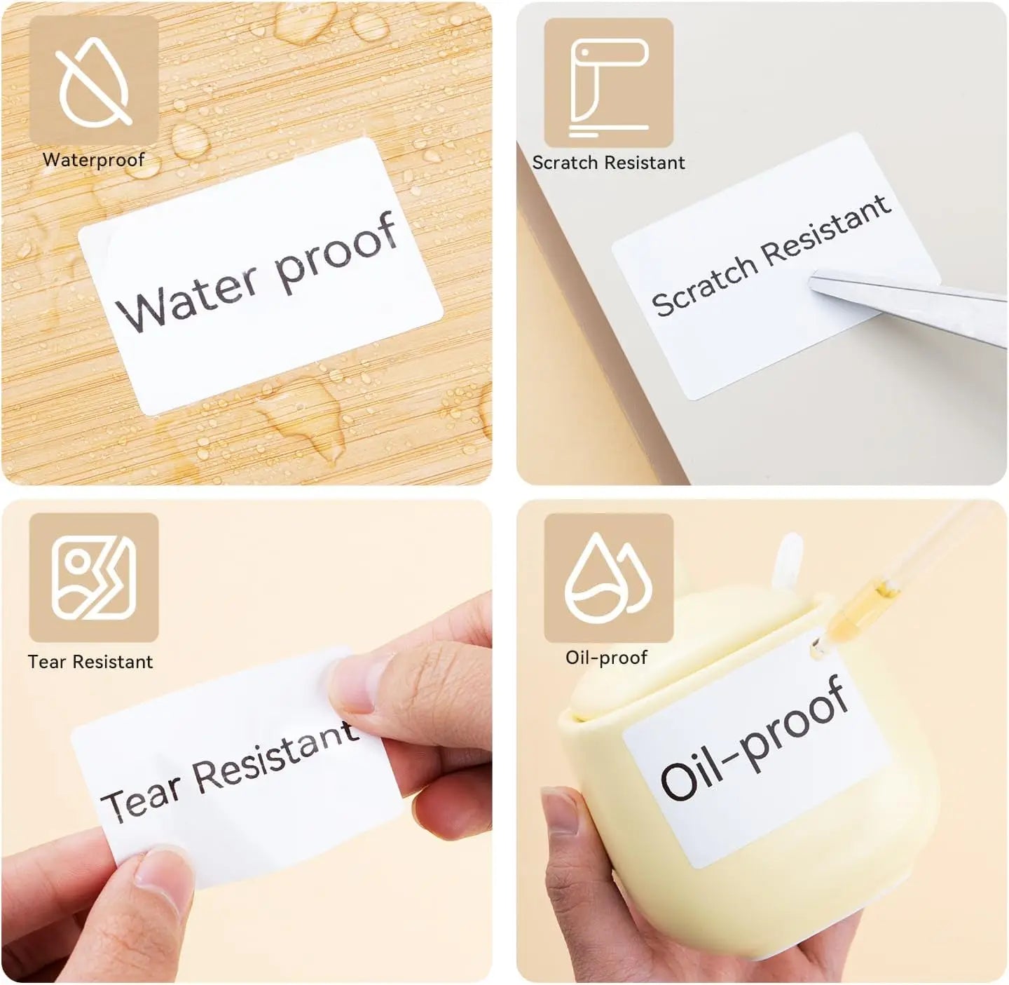 Niimbot 1Roll B1 White Sticker Waterproof Paper Adhesive Label White Anti-Oil For B1 B21 Mini Portable Thermal Printer Tape