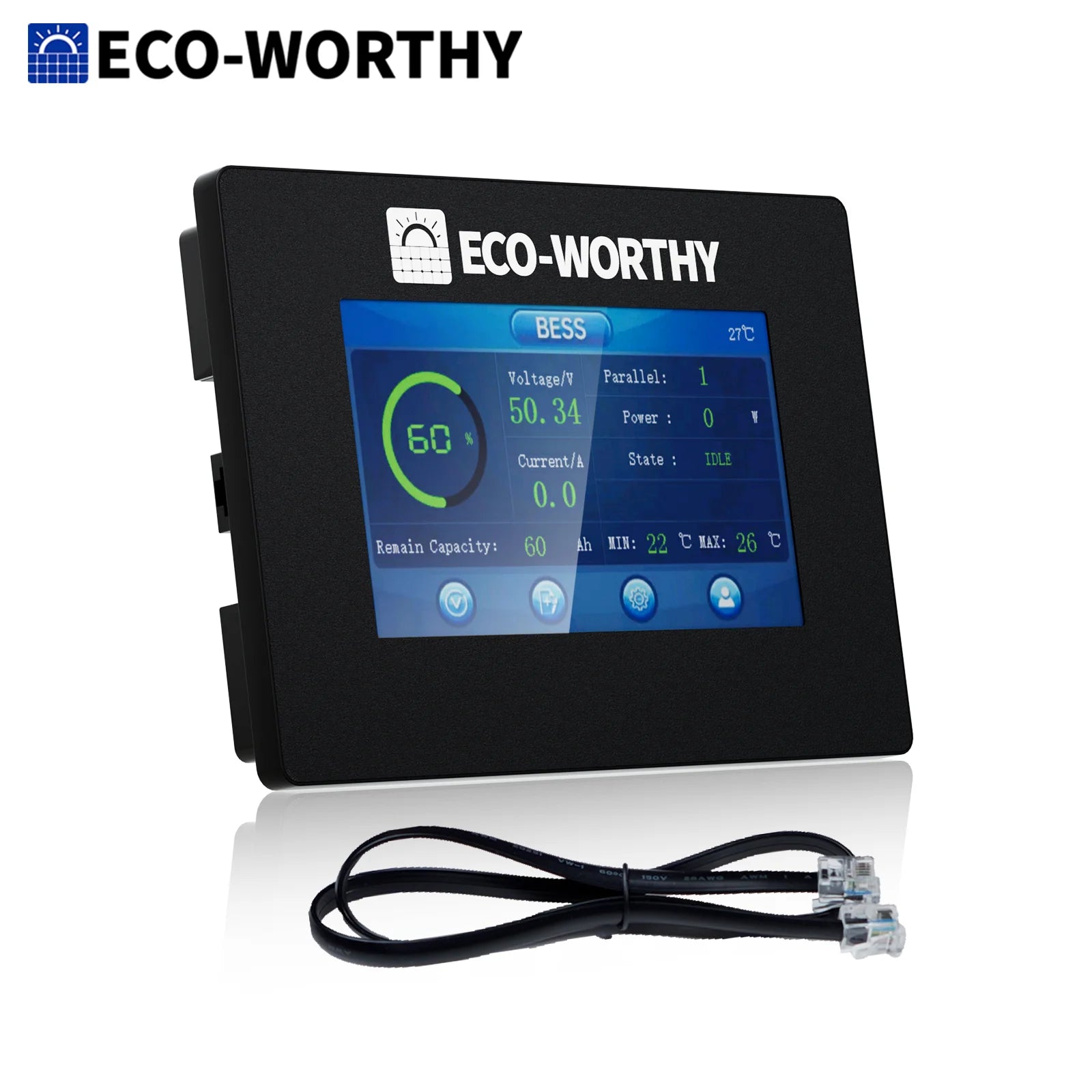 ECO-WORTHY ESM100 Battery Monitor for Cubix Series and Wall-Mount Batteries