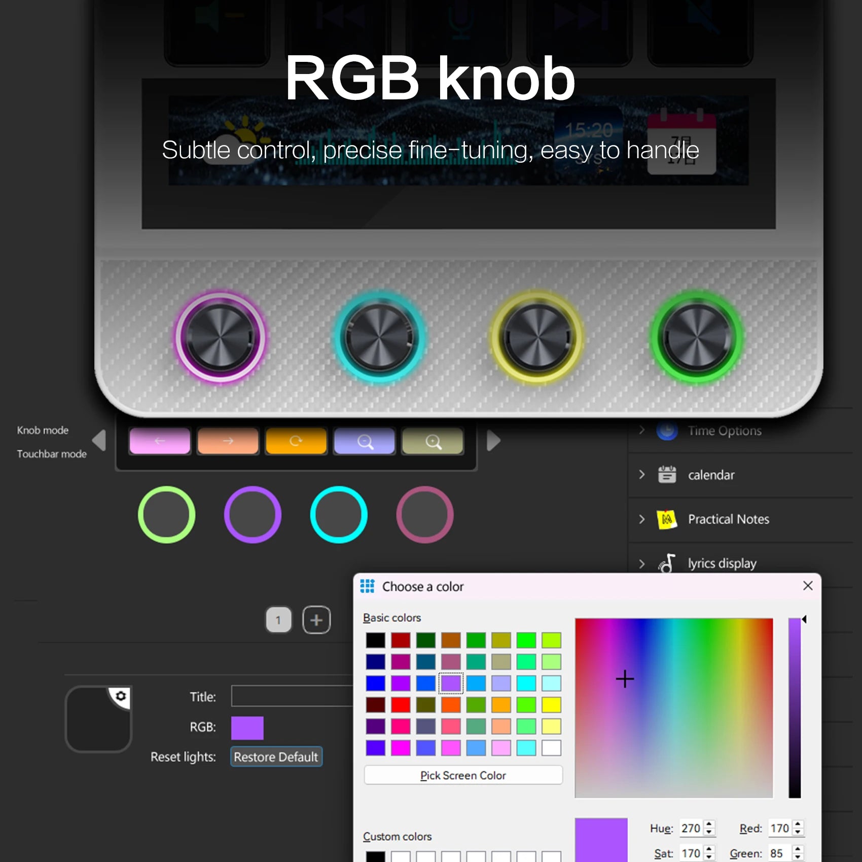 Mirabox N4 Pro Visual Stream Deck, 10-Key Programmable Macro Keyboard, Stream Controler for OBS Twitch YouTube Streaming