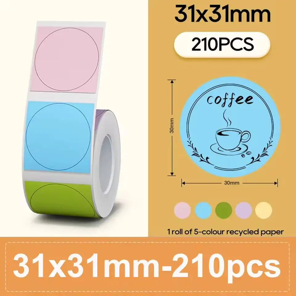 Niimbot 1Roll B1 White Sticker Waterproof Paper Adhesive Label White Anti-Oil For B1 B21 Mini Portable Thermal Printer Tape
