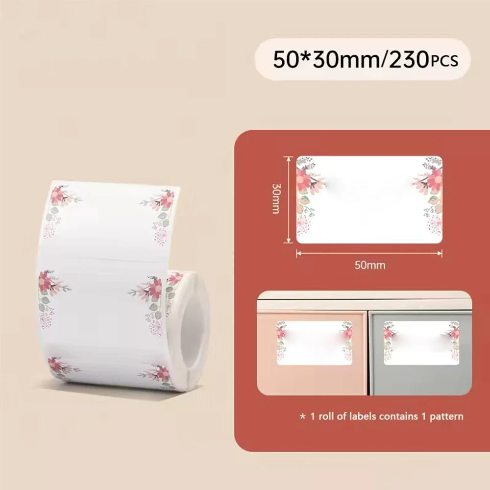 Niimbot 1Roll B1 White Sticker Waterproof Paper Adhesive Label White Anti-Oil For B1 B21 Mini Portable Thermal Printer Tape