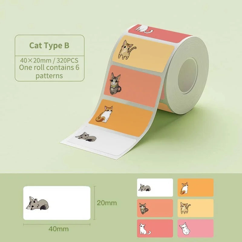 Niimbot 1Roll B1 White Sticker Waterproof Paper Adhesive Label White Anti-Oil For B1 B21 Mini Portable Thermal Printer Tape