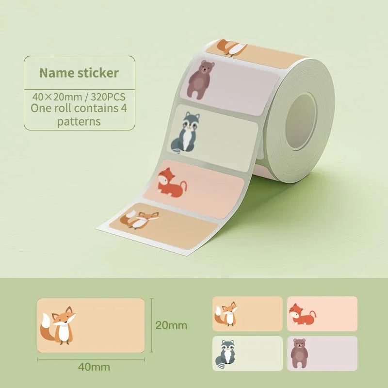 Niimbot 1Roll B1 White Sticker Waterproof Paper Adhesive Label White Anti-Oil For B1 B21 Mini Portable Thermal Printer Tape