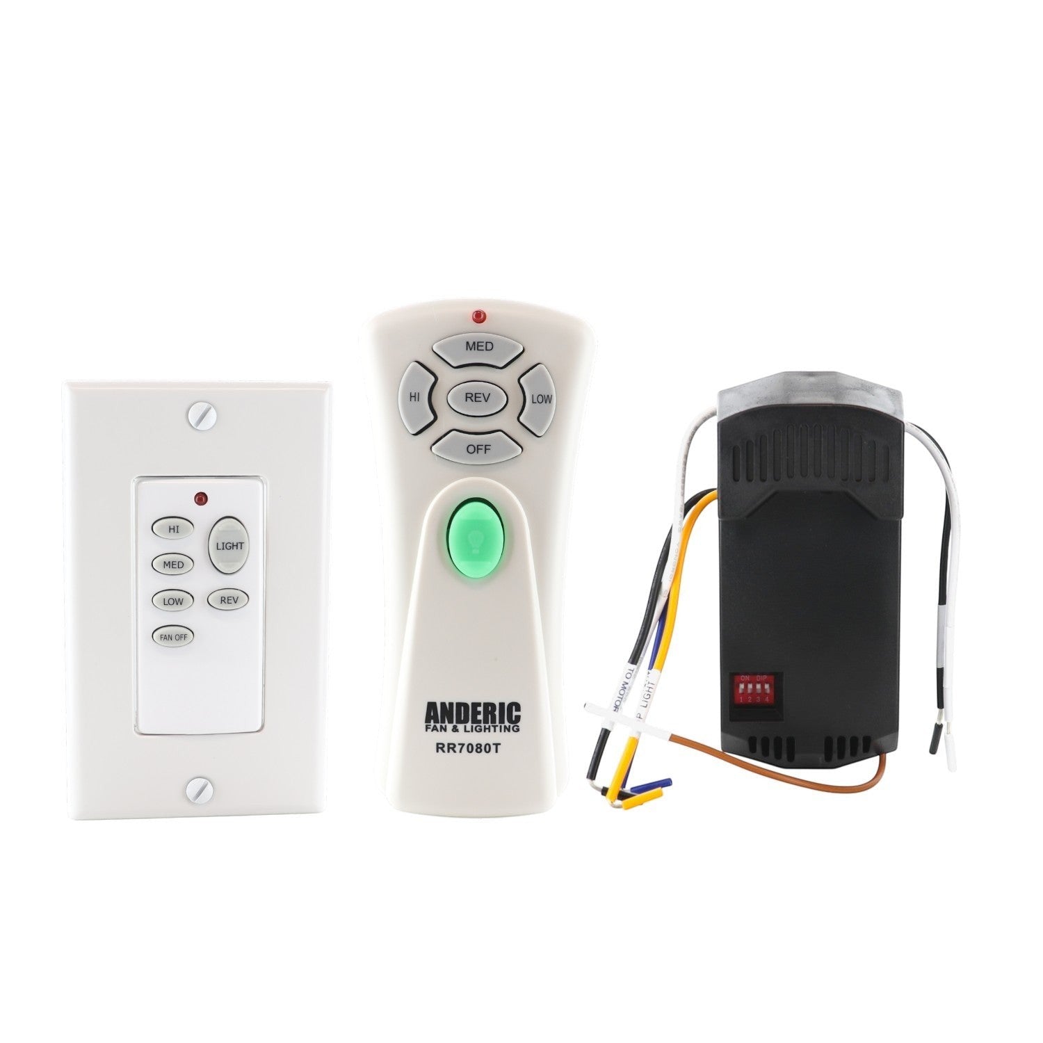 Substitute for Craftmade UC7224T/CHQ7224T WIRED Ceiling Fan Remote Control [UNVWALLKIT001]