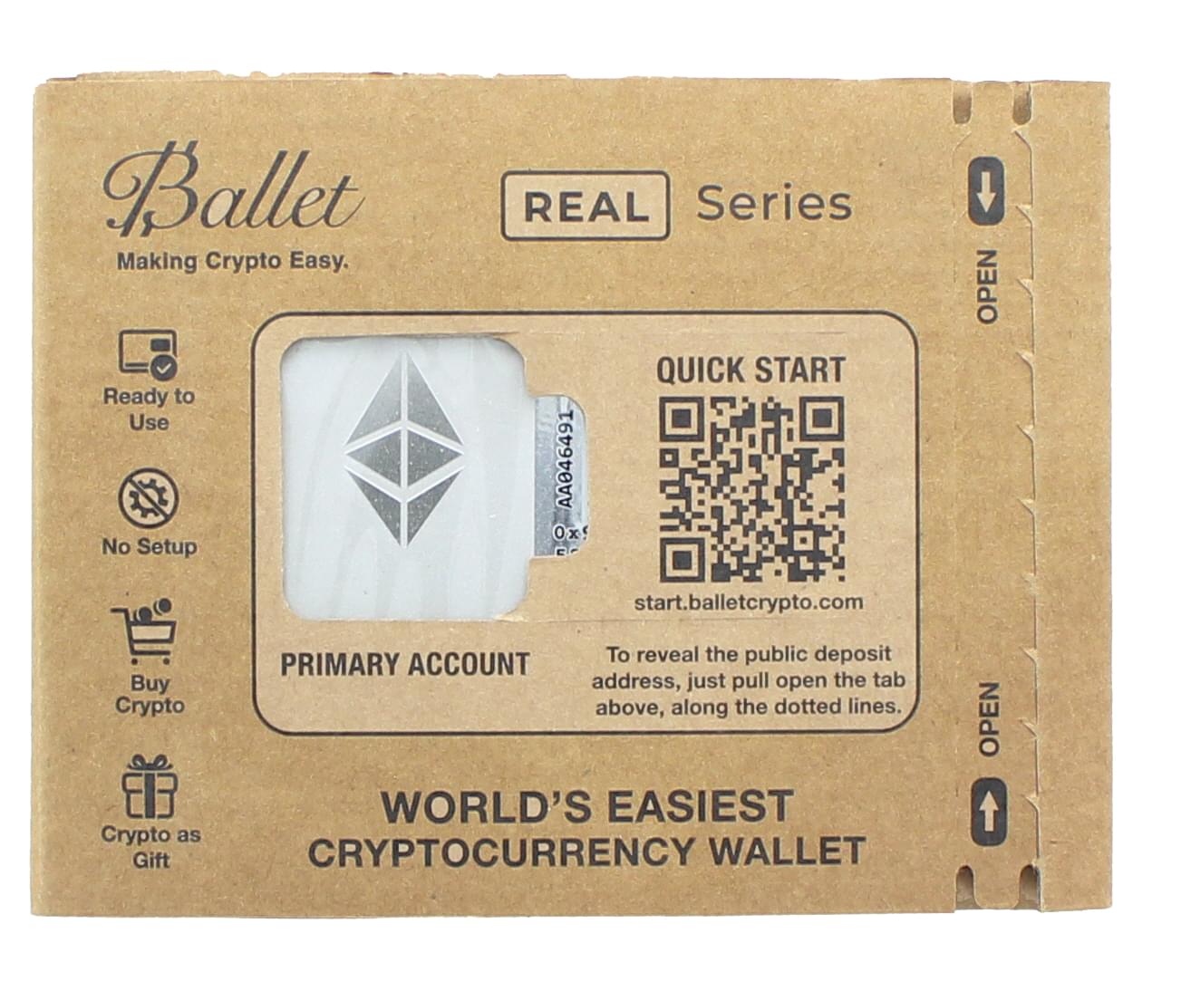 Ballet REAL Series Ethereum cold Storage Wallet card