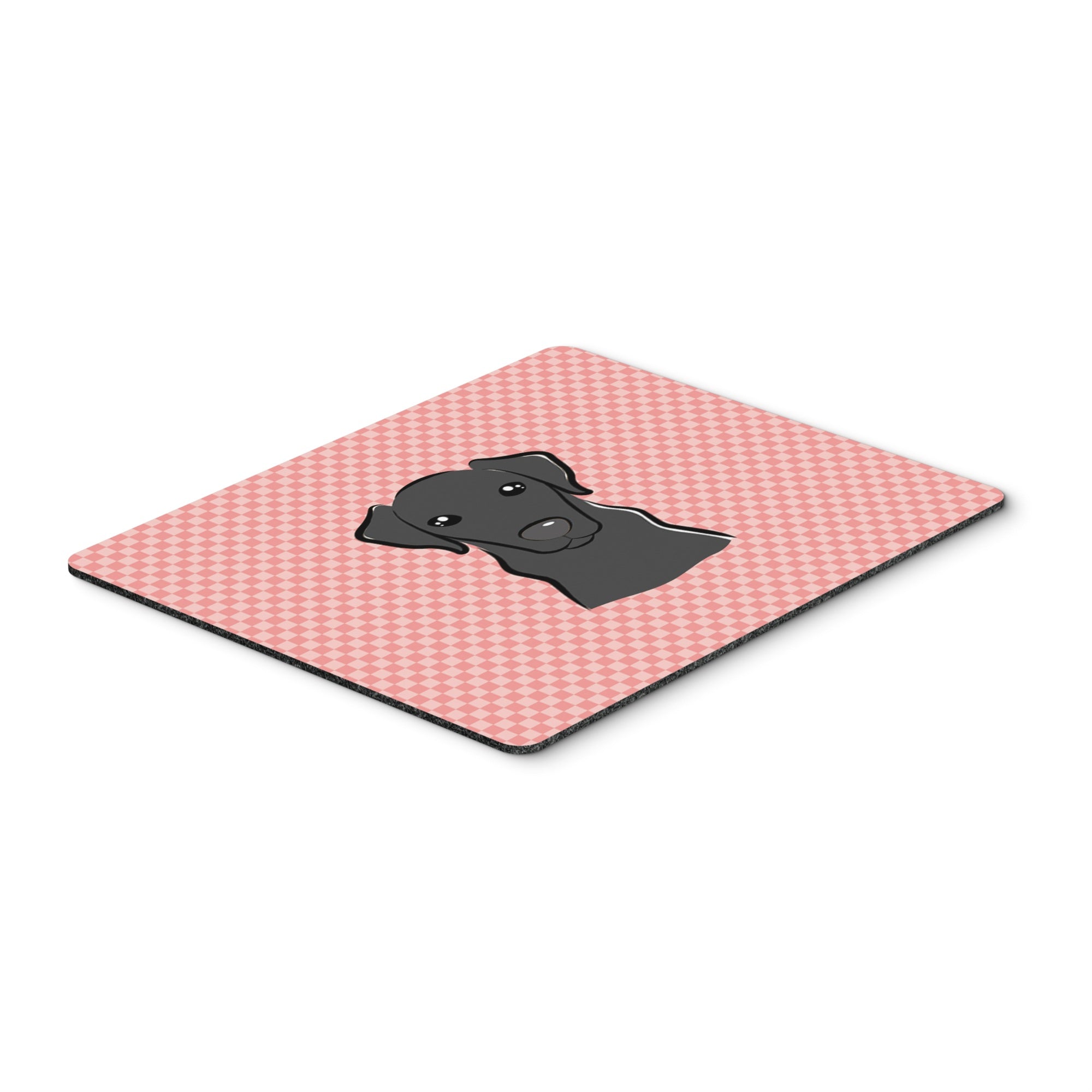 Carolines Treasures Checkerboard Pink Black Labrador Mouse Pad/Hot Pad/Trivet (BB1235MP)