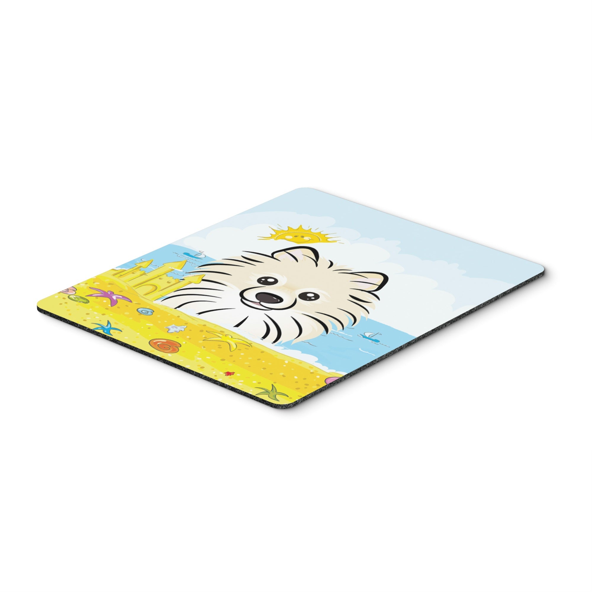 'Caroline'S Treasures Pomeranian Summer Beach Mouse Pad, Hot Pad Or Trivet, Multicolor (Bb2075Mp)''