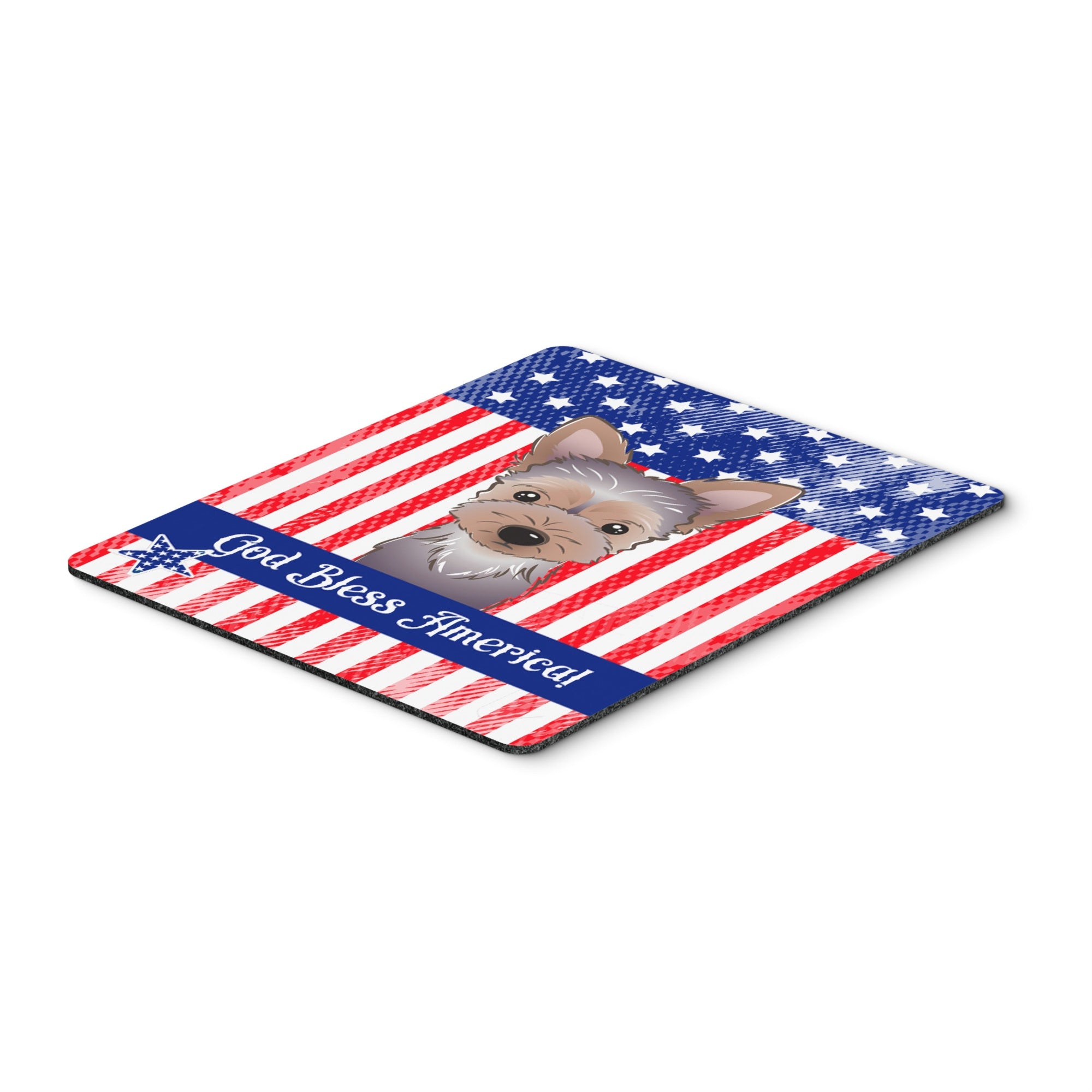 'Caroline'S Treasures God Bless American Flag With Yorkie Puppy Mouse/Hot Pad Or Trivet, Multicolor (Bb2162Mp)''