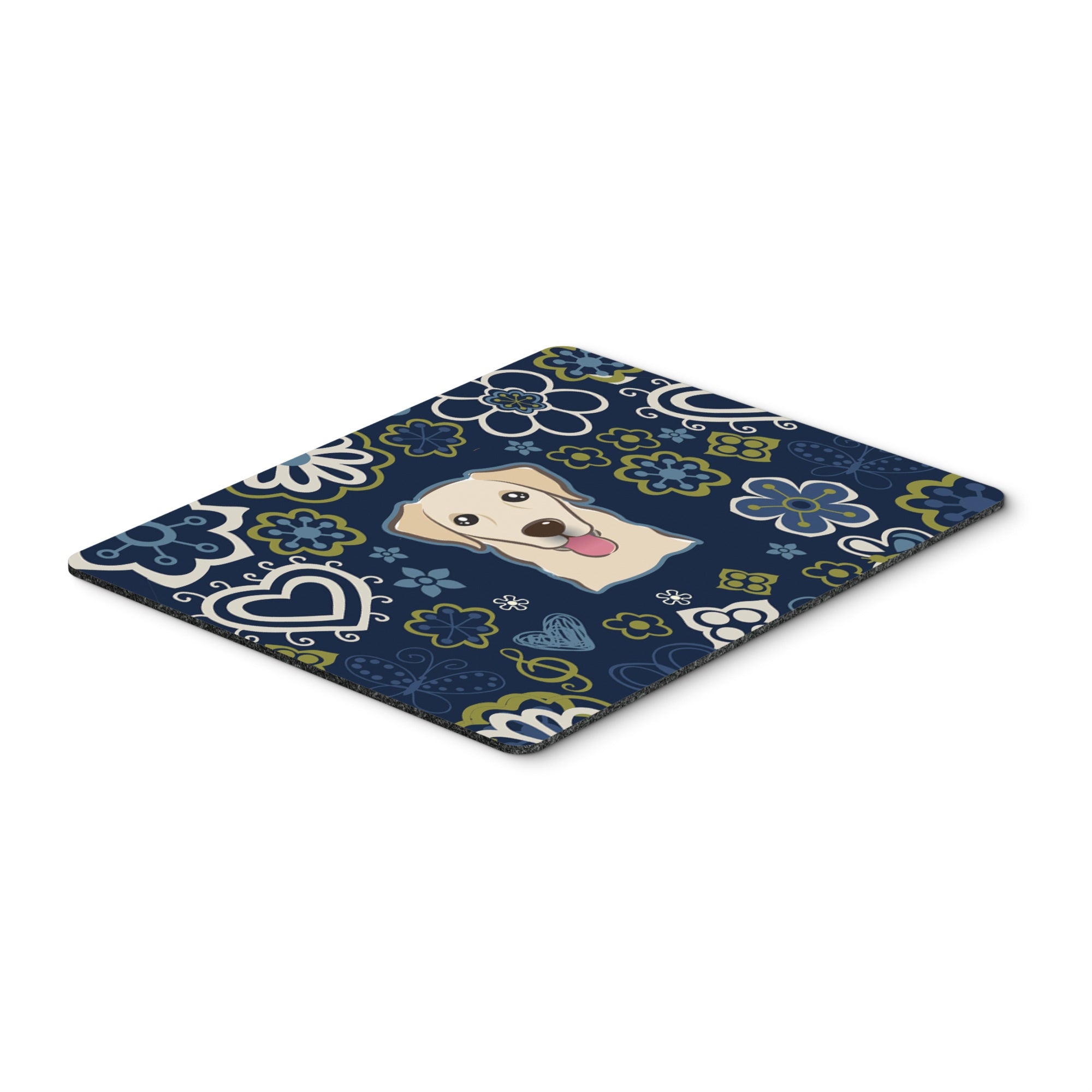  inchBlue Flowers Golden Retriever Mouse Pad, Hot Pad or Trivet inch
